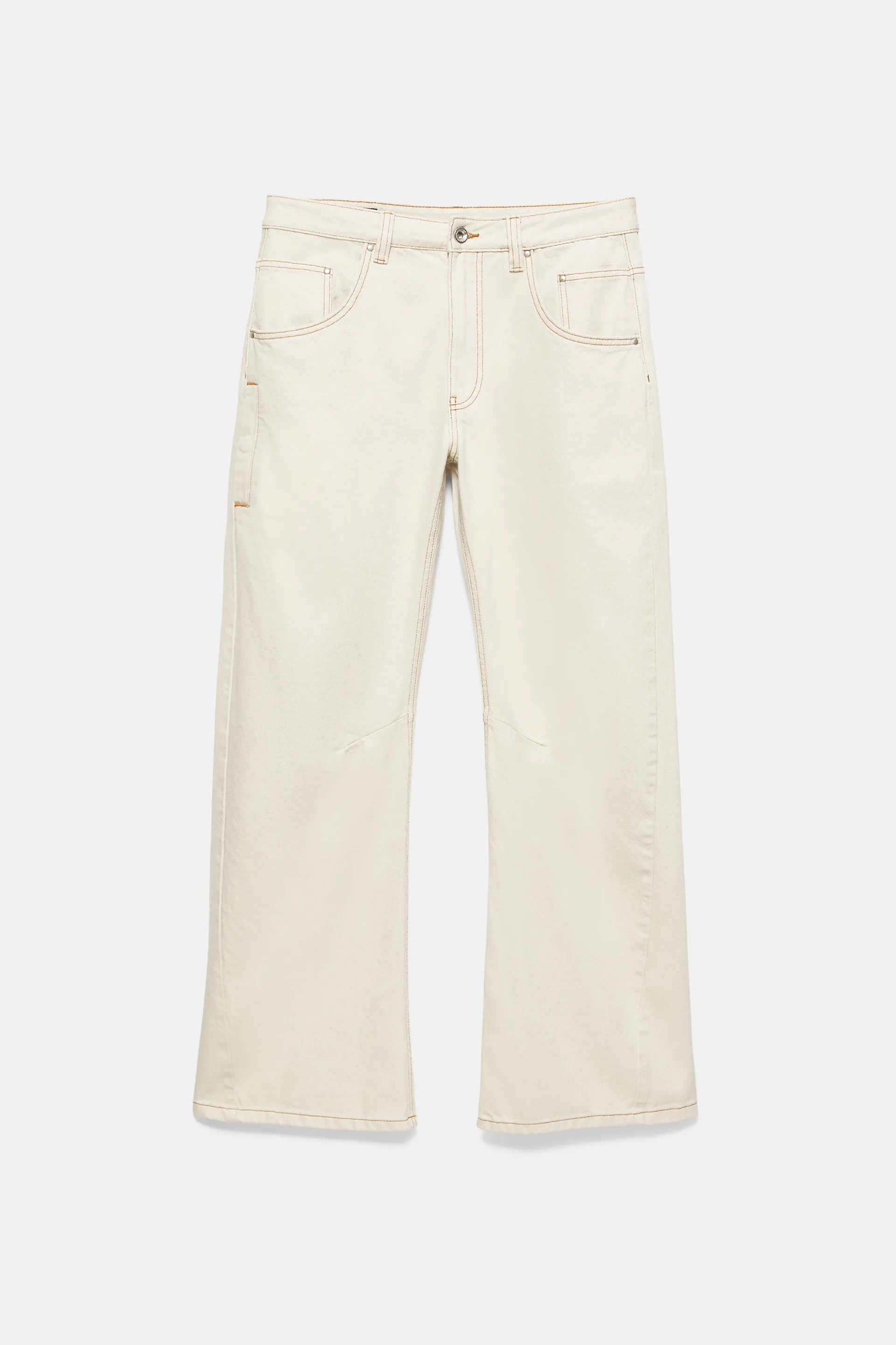 Cotton Worker Trousers — Ecru