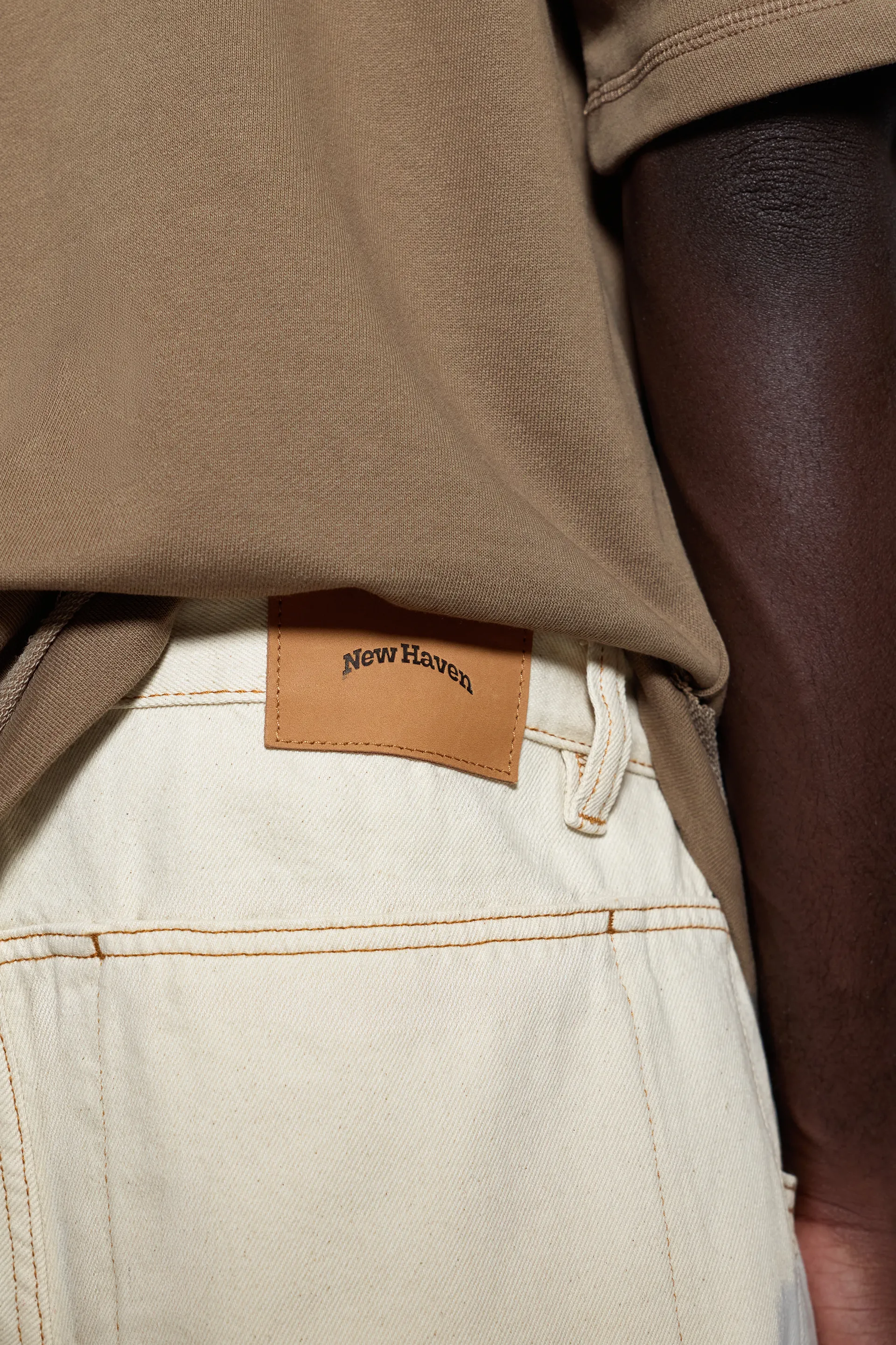Cotton Worker Trousers — Ecru