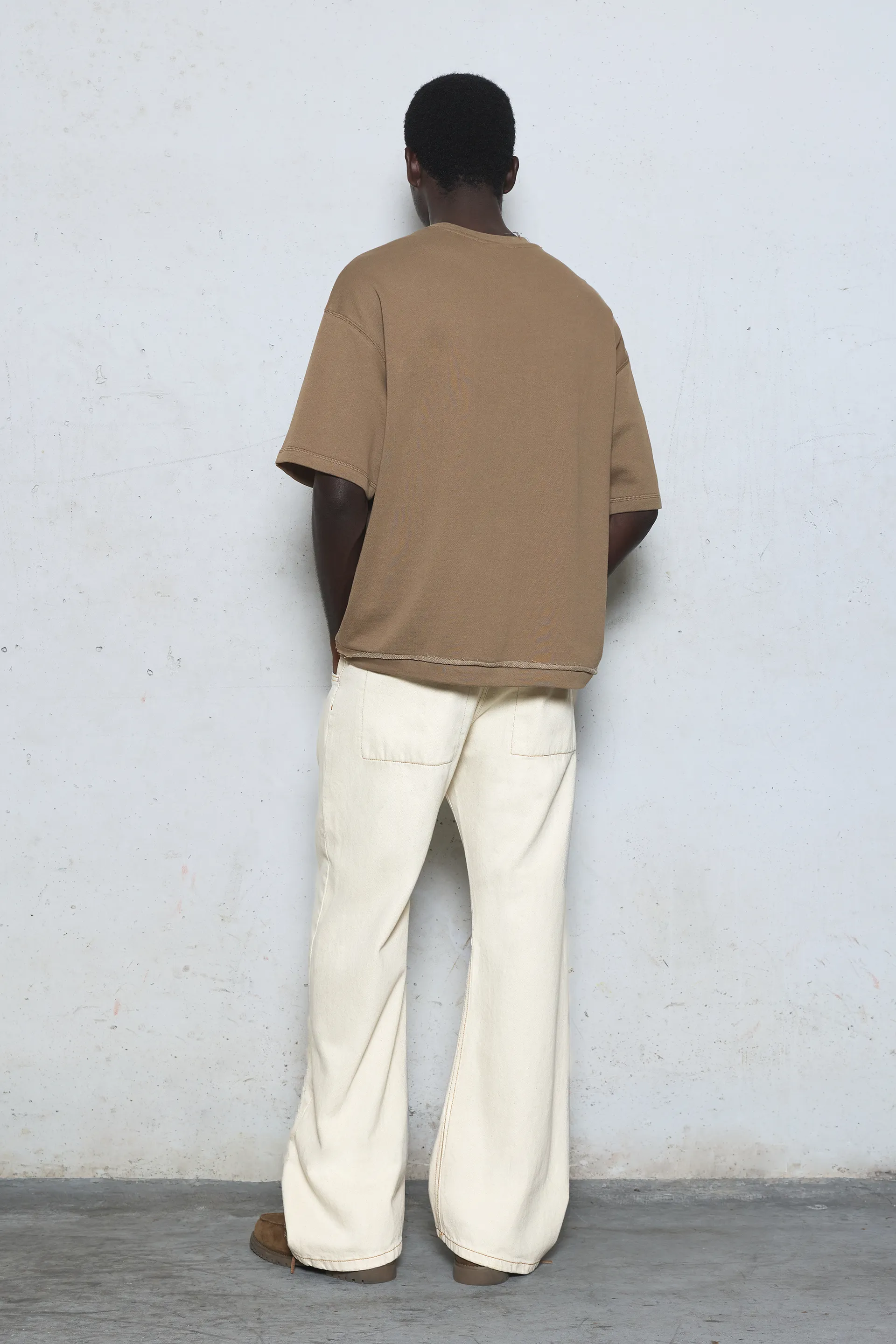 Cotton Worker Trousers — Ecru
