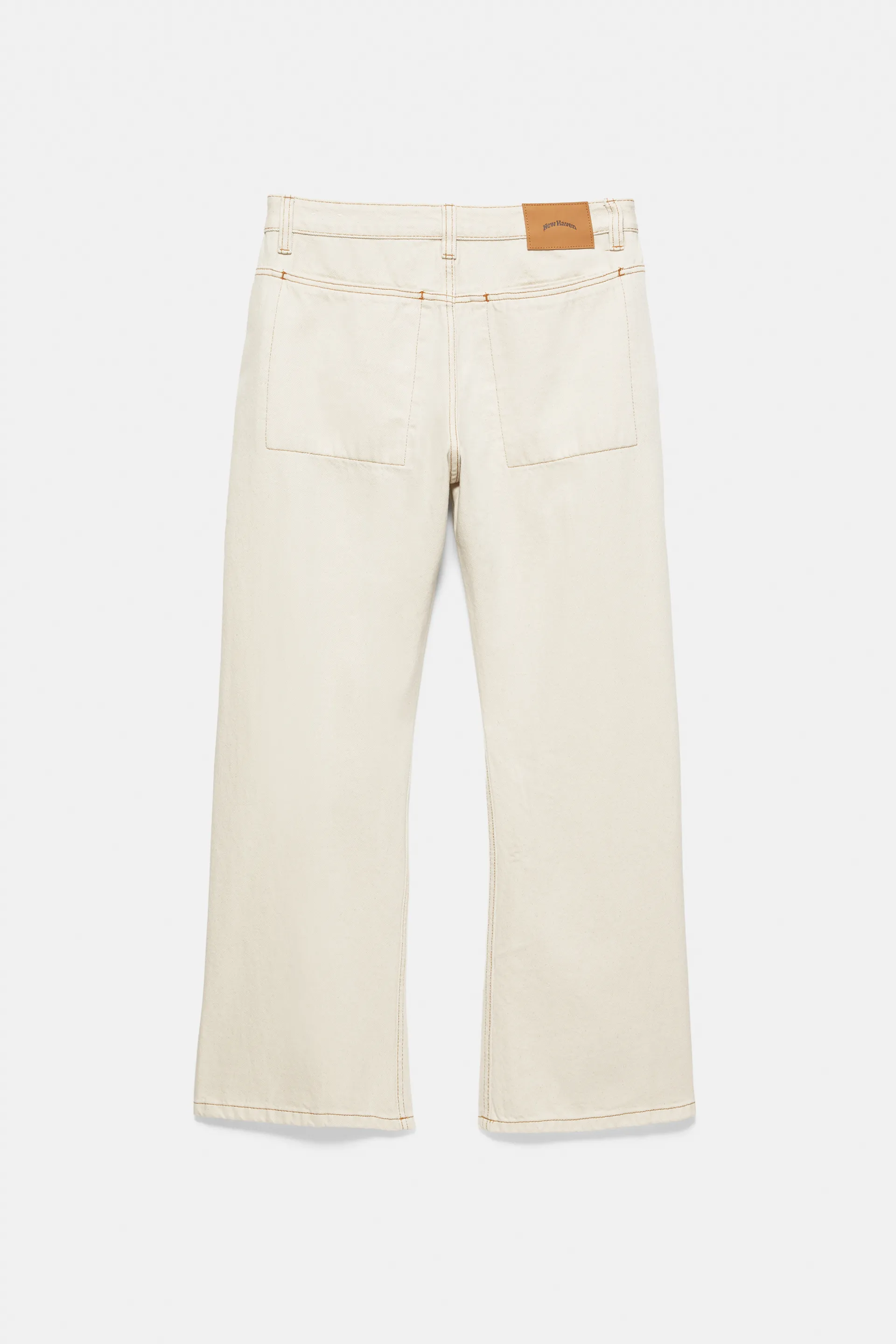 Cotton Worker Trousers — Ecru