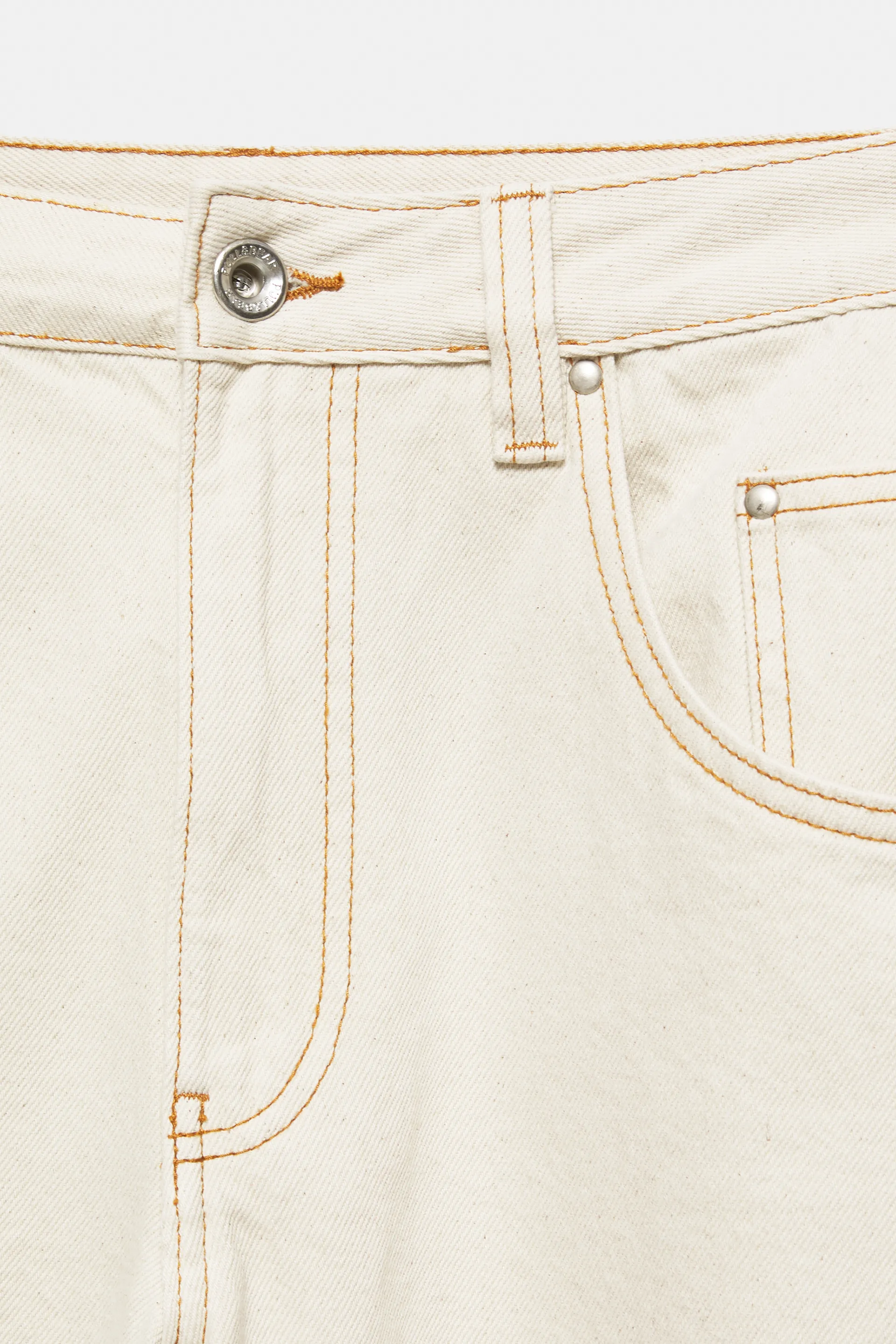 Cotton Worker Trousers — Ecru