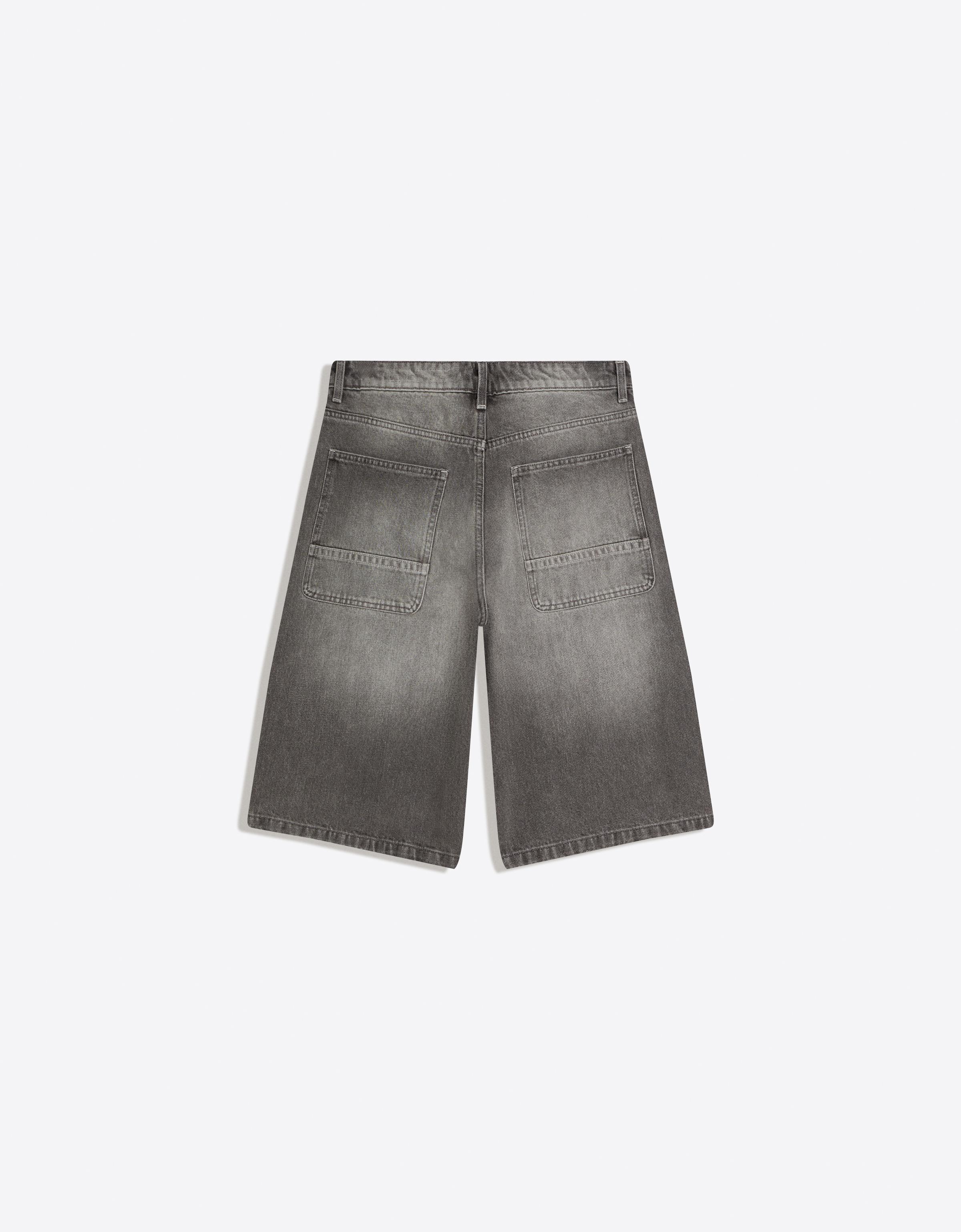 Bershka Bermuda jean skater — Gris