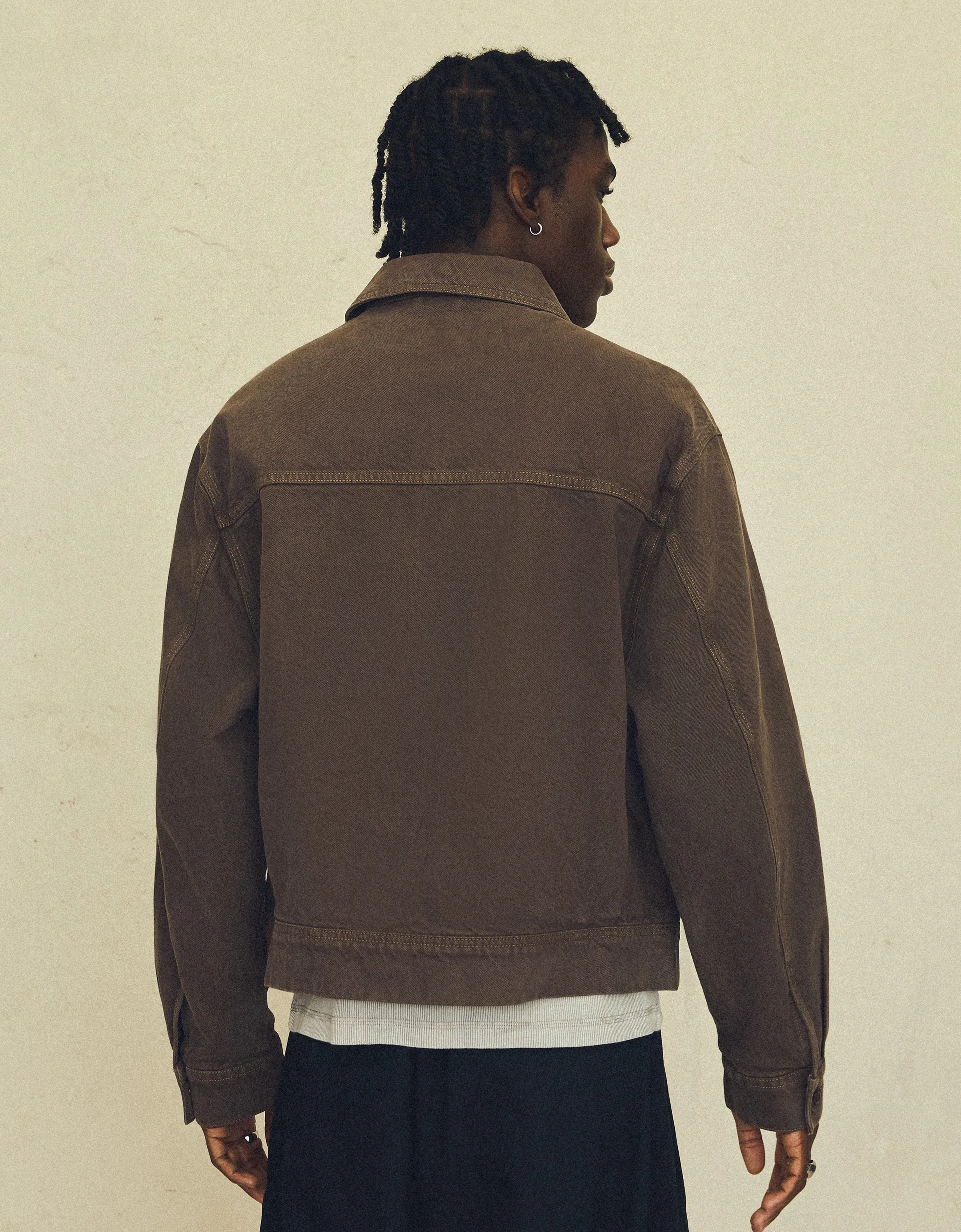 Bershka Veste en jean à brandebourgs