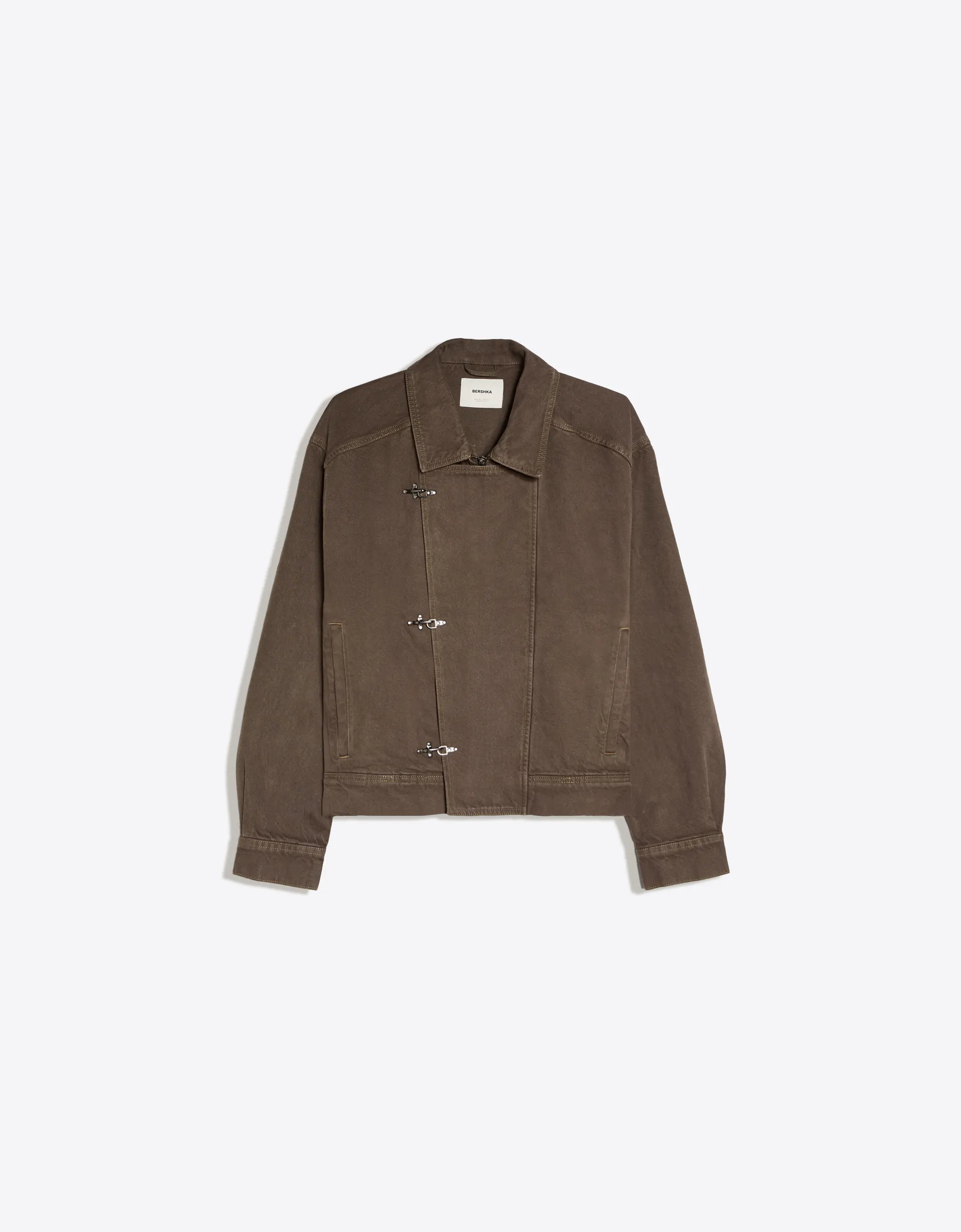Bershka Veste en jean à brandebourgs
