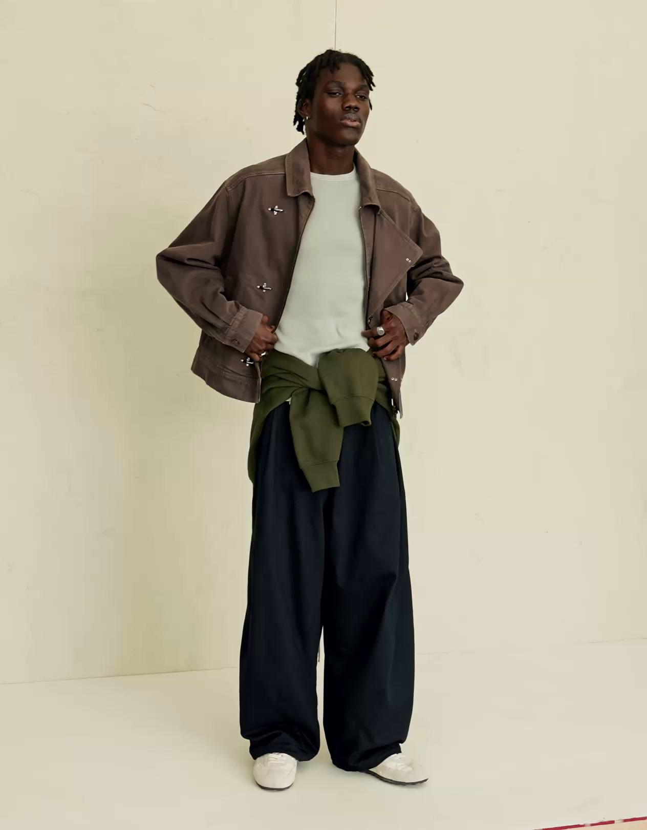 Bershka Veste en jean à brandebourgs