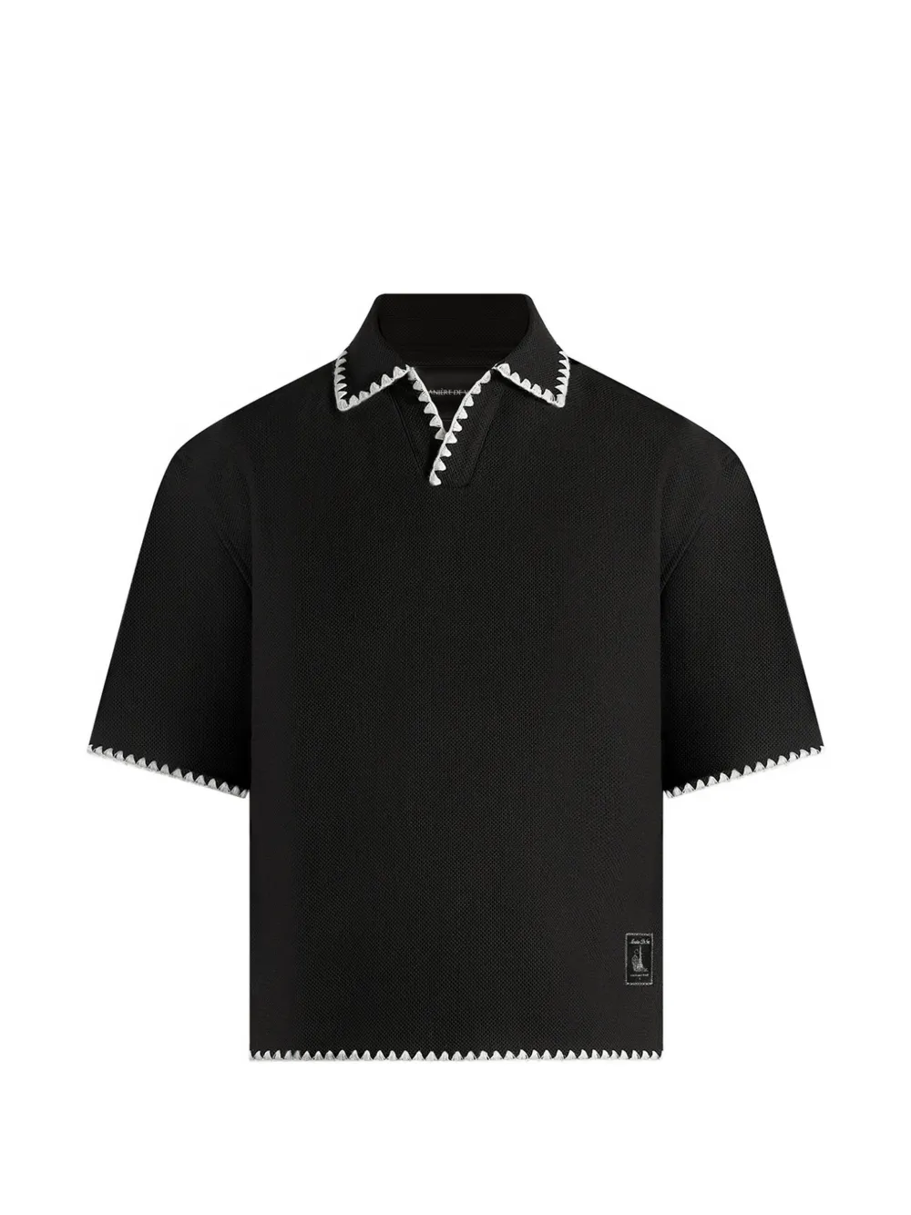 Pull&Bear Textured Knit Polo Shirt