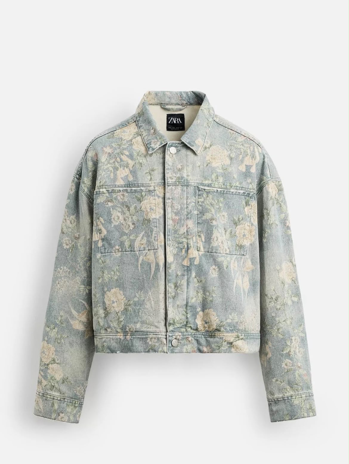 Light Blue Cropped Denim Jacket — Light Blue