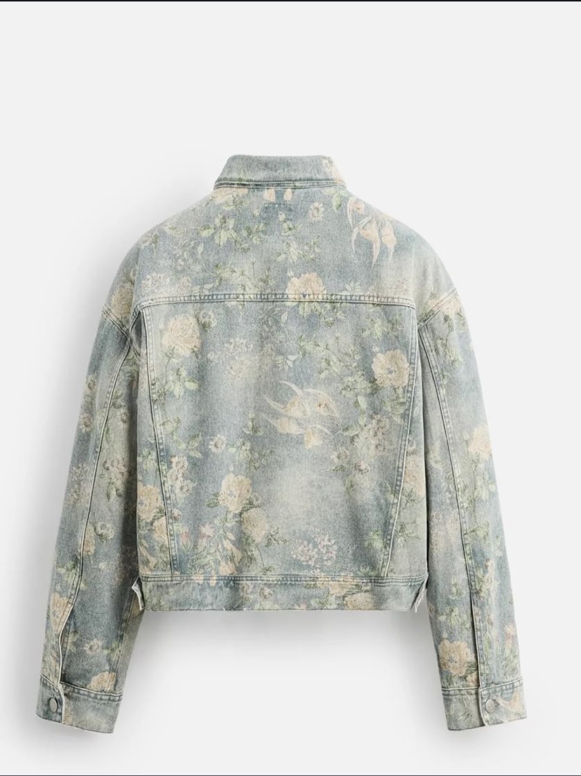 Light Blue Cropped Denim Jacket — Light Blue