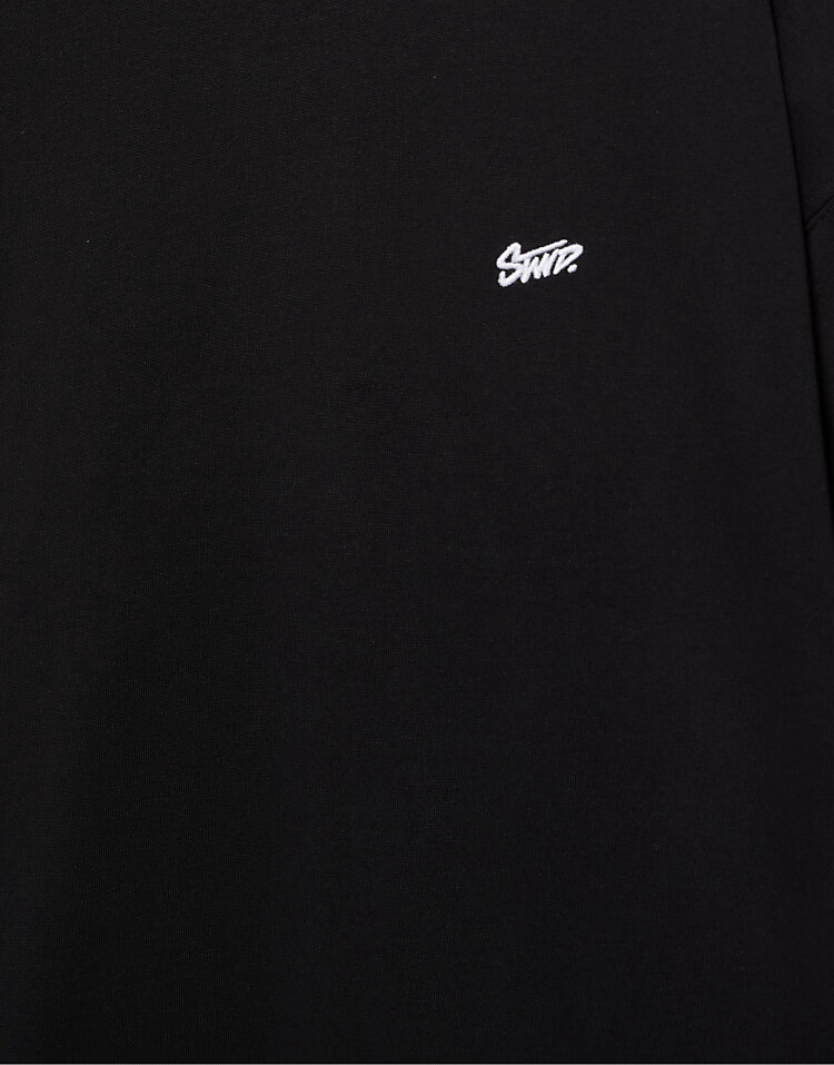 Oversize T-Shirt with Logo — Black