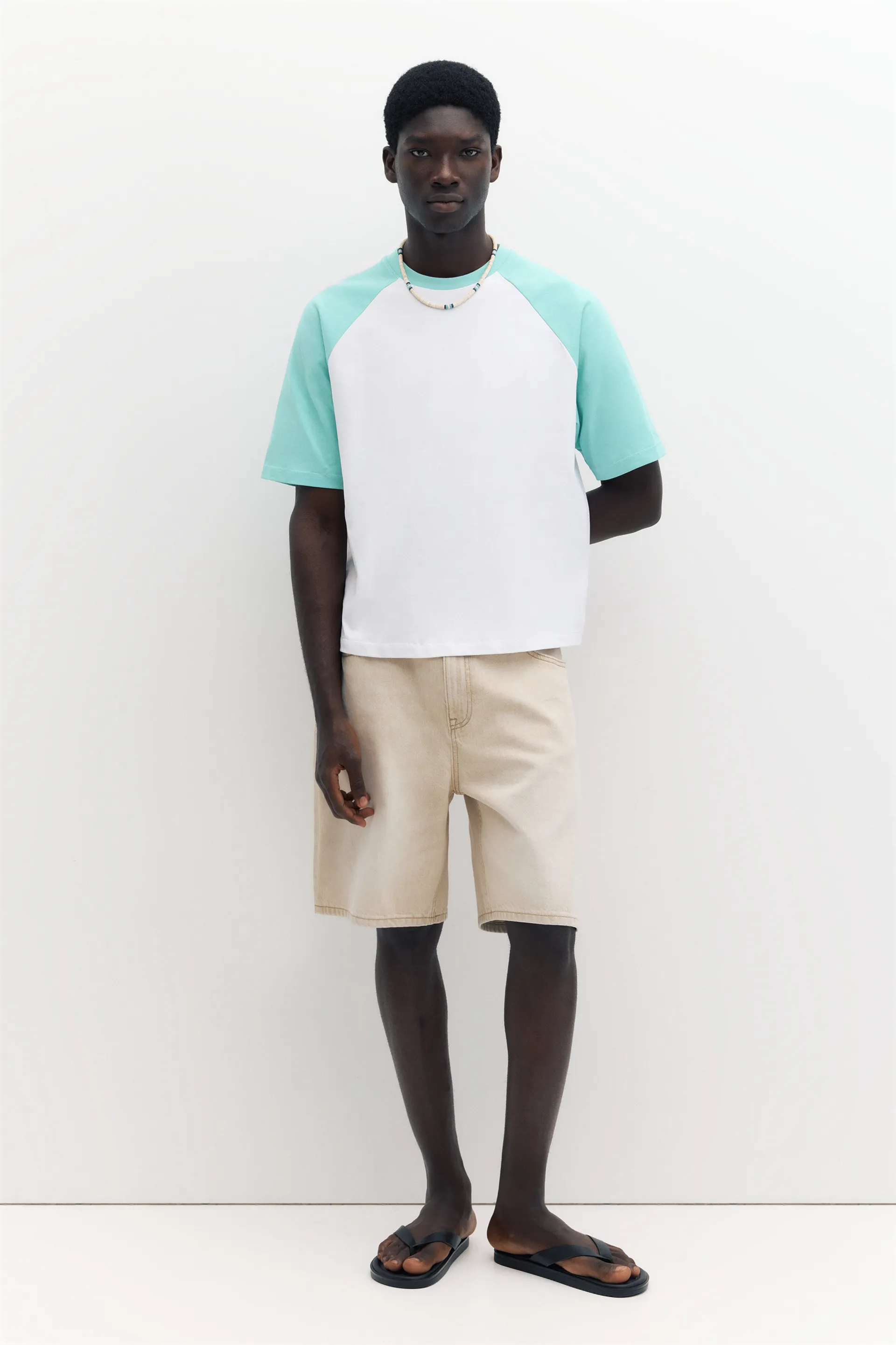 Raglan sleeve T-shirt — White