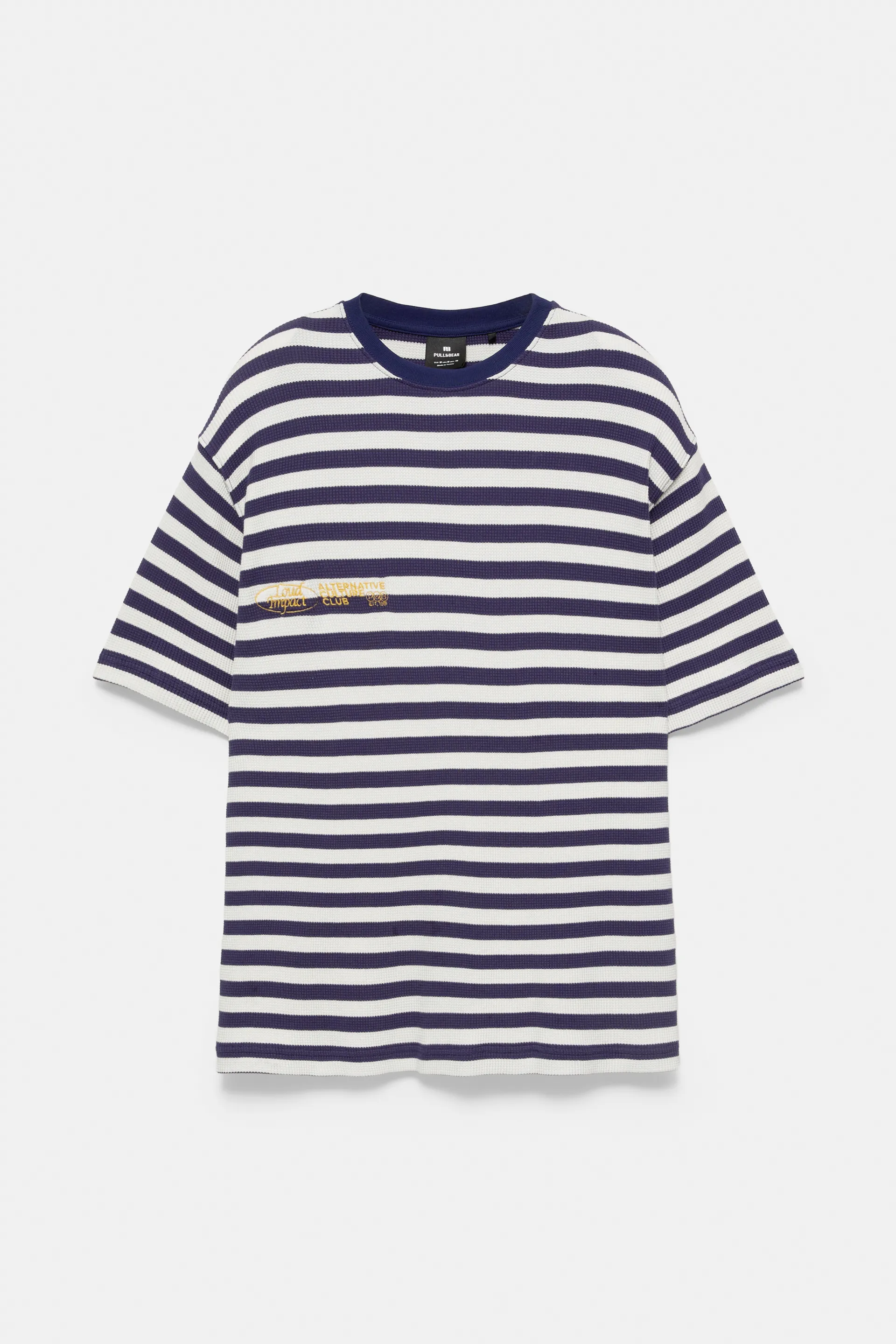 Regular fit striped T-shirt — Blue/White