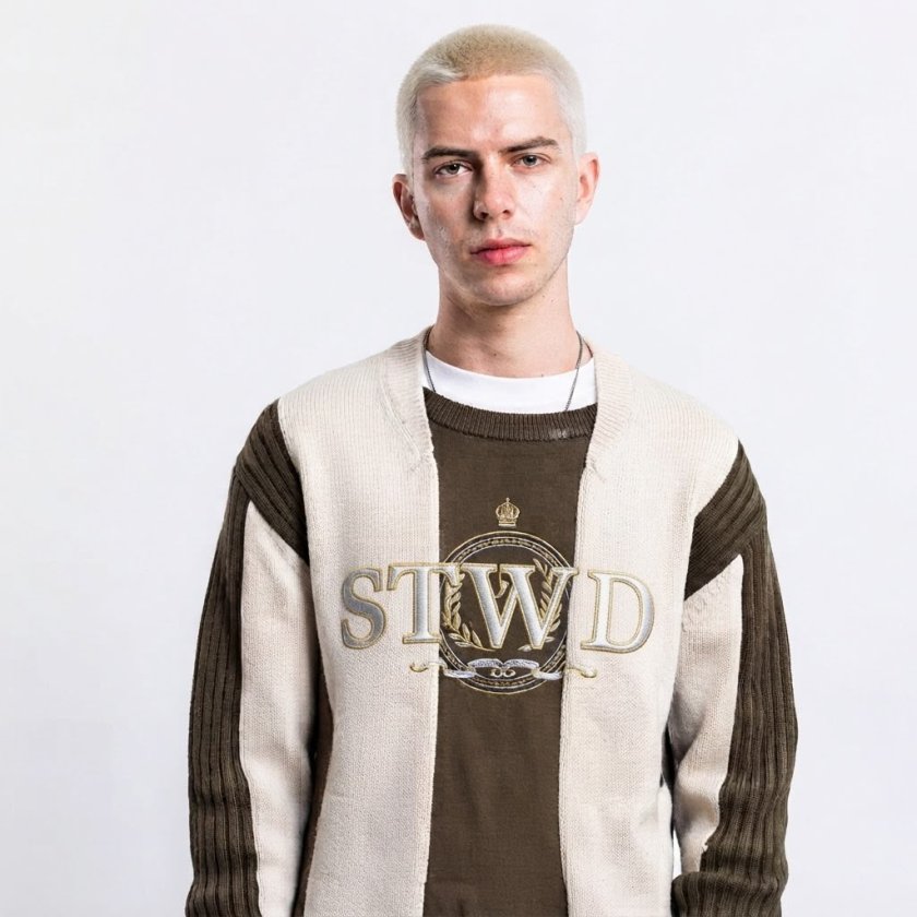 Striped long sleeve sweatshirt — Brown