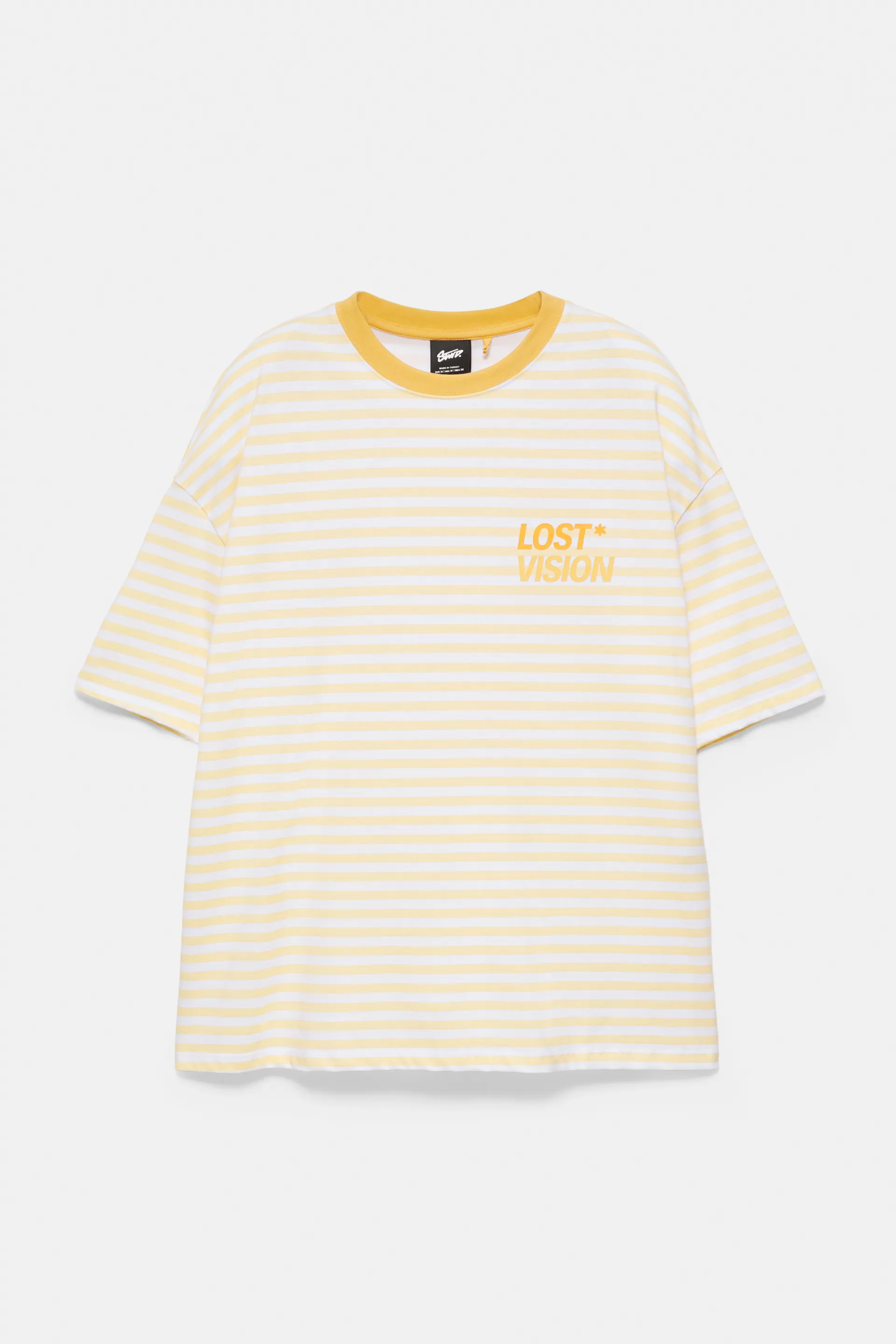 T-shirt boxy à rayures STWD — Jaune