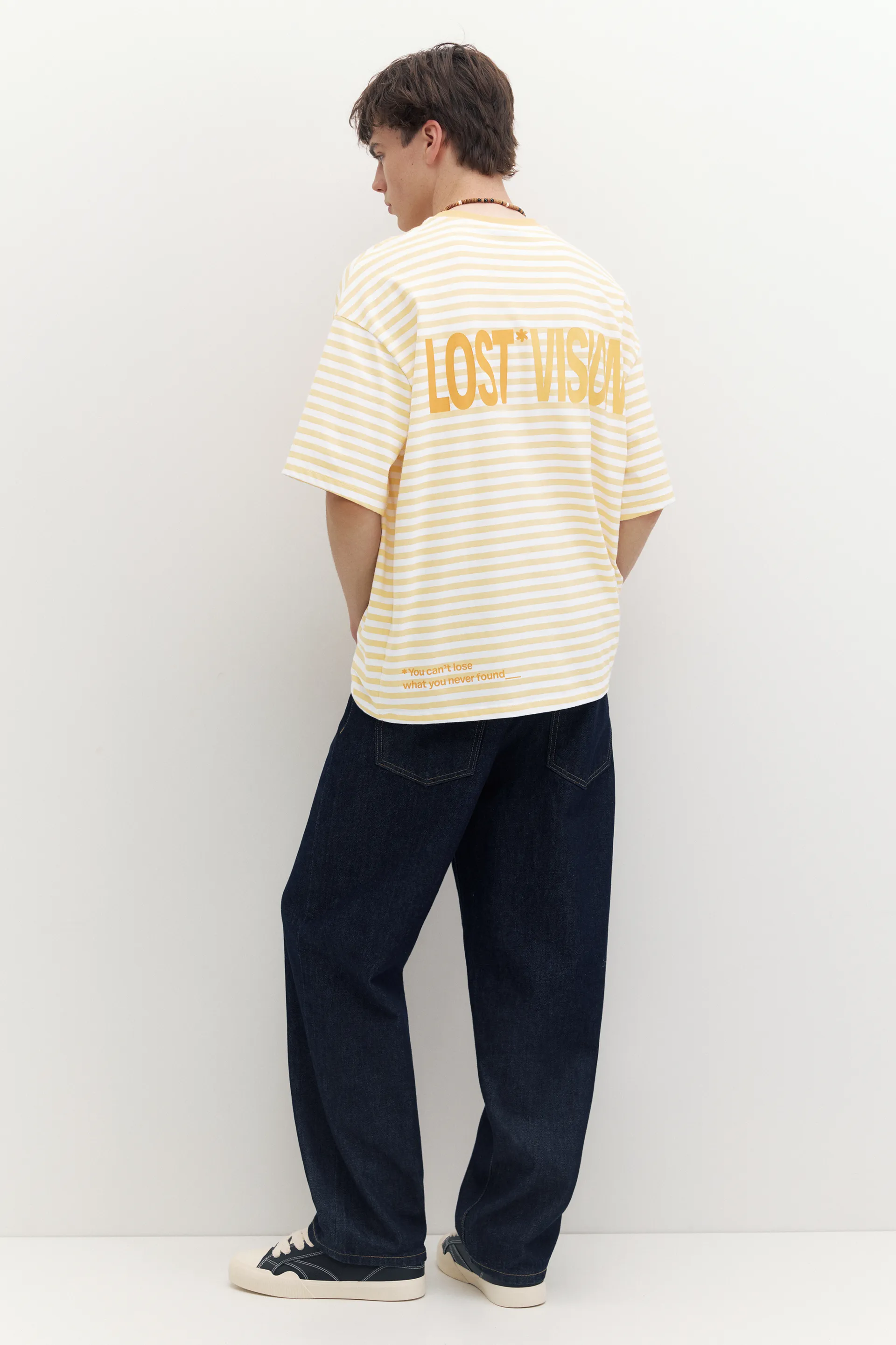 T-shirt boxy à rayures STWD — Jaune