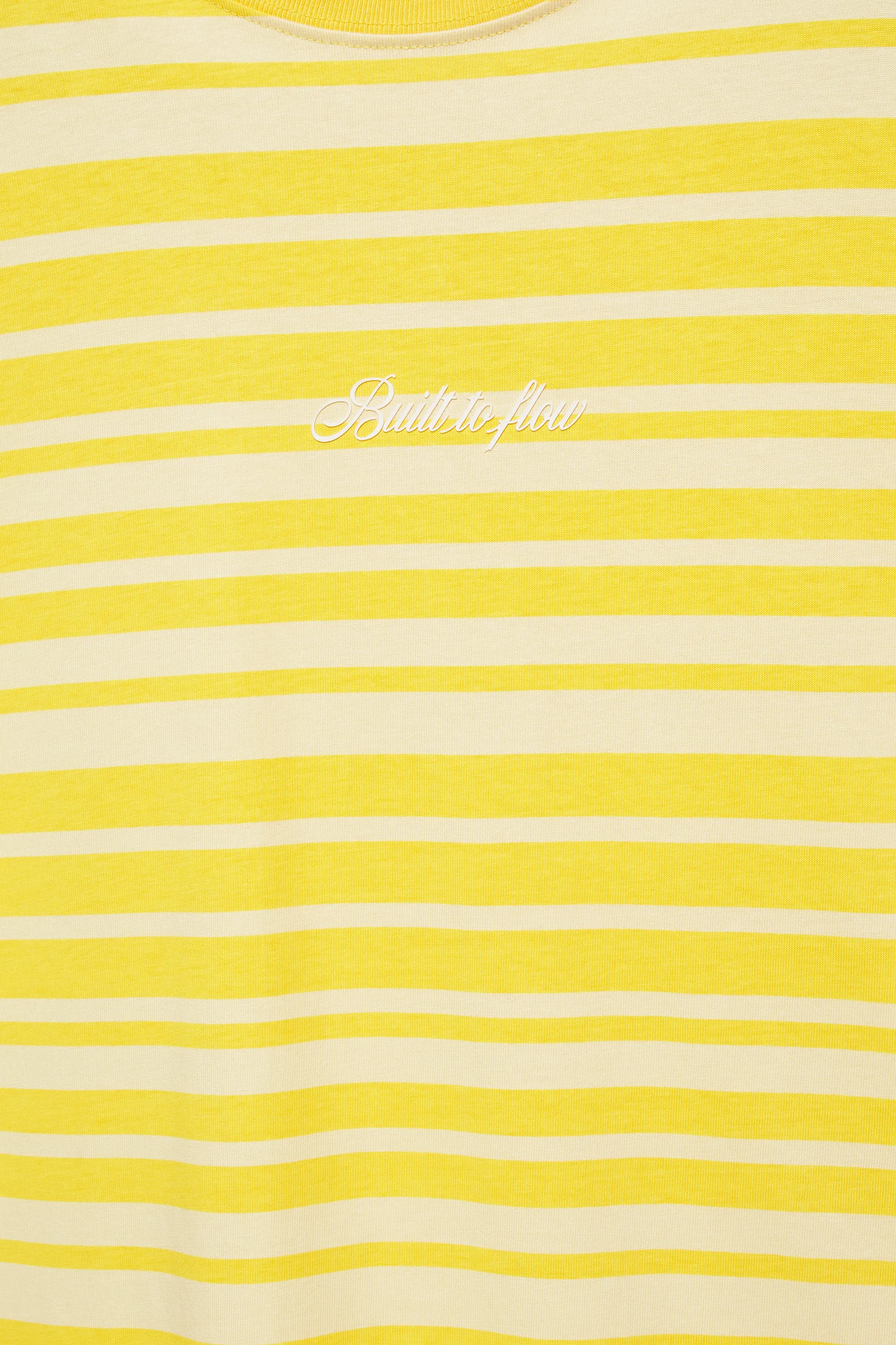 Pull&Bear T-shirt relaxed à rayures — Jaune
