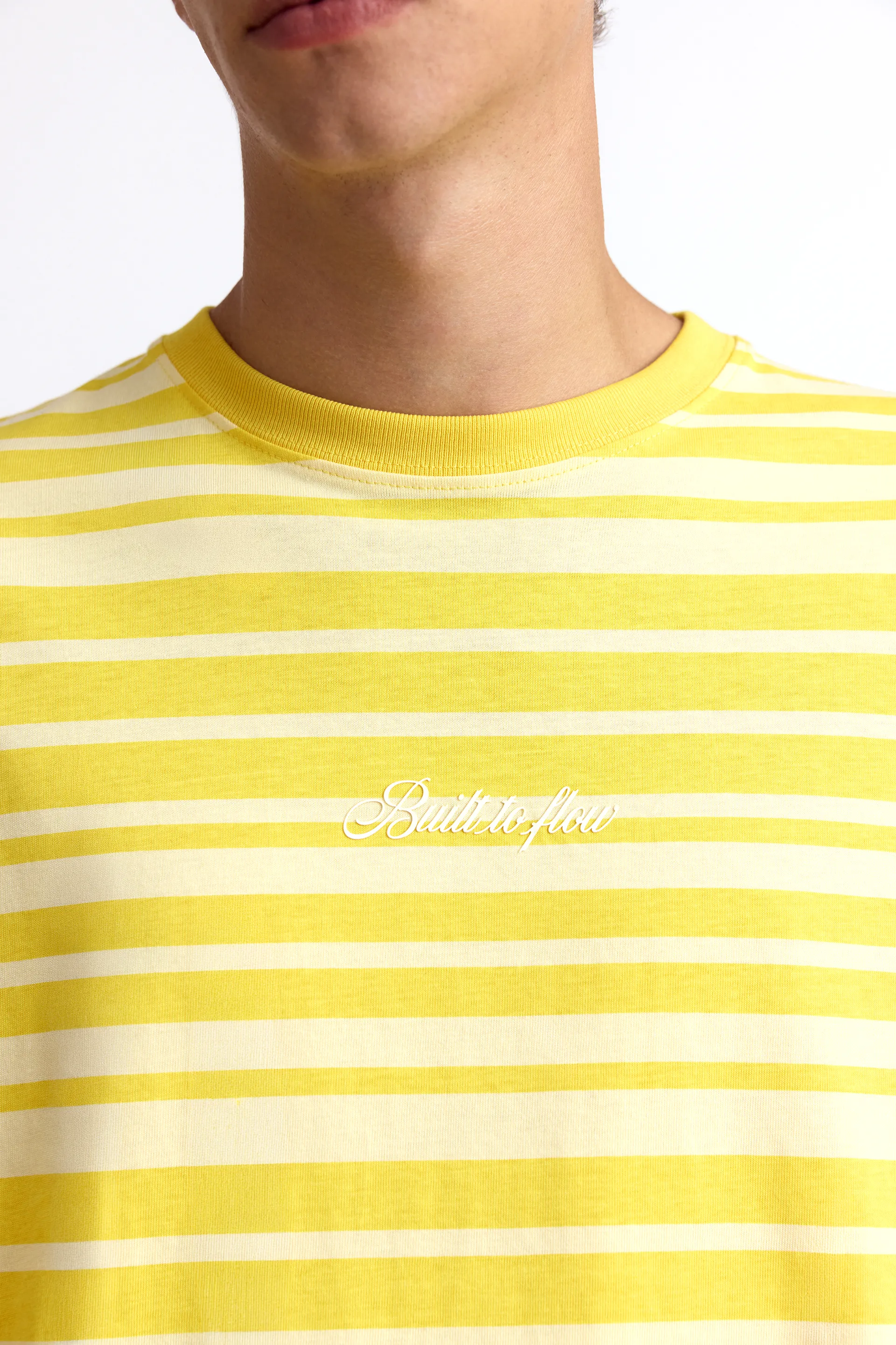 Pull&Bear T-shirt relaxed à rayures — Jaune