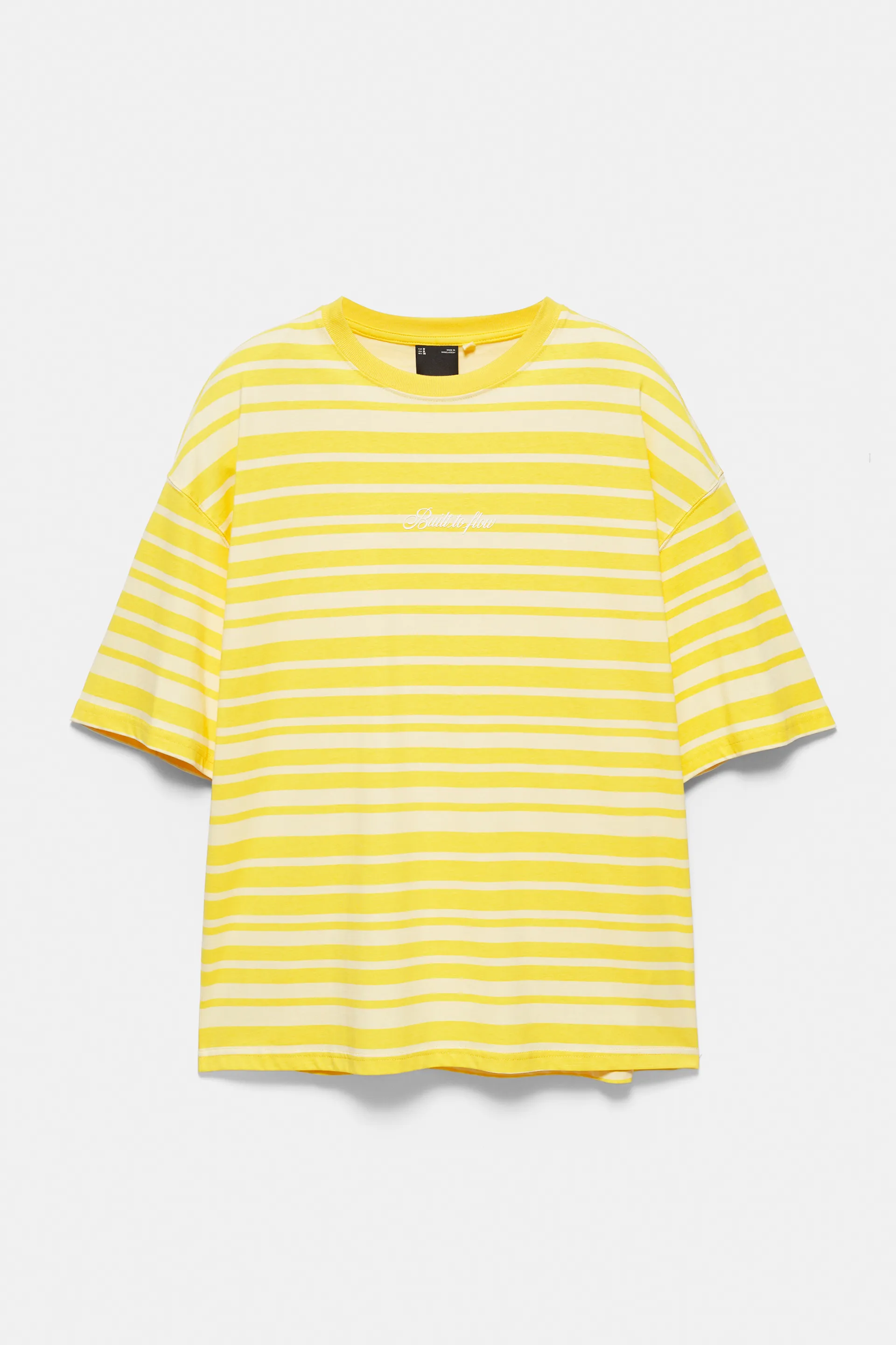 Pull&Bear T-shirt relaxed à rayures — Jaune