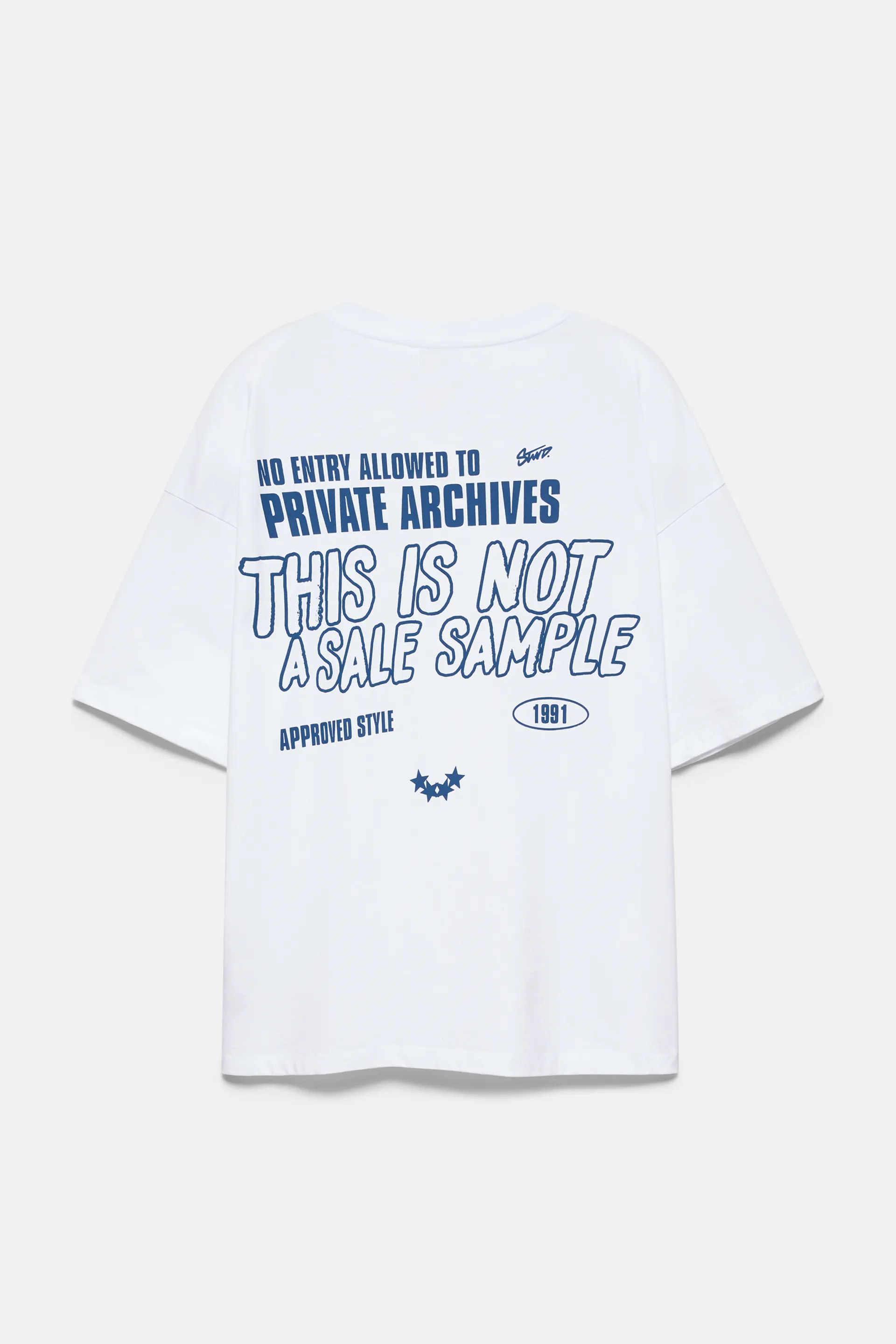 Pull&Bear T-shirt STWD imprimé Private Archives — Blanc