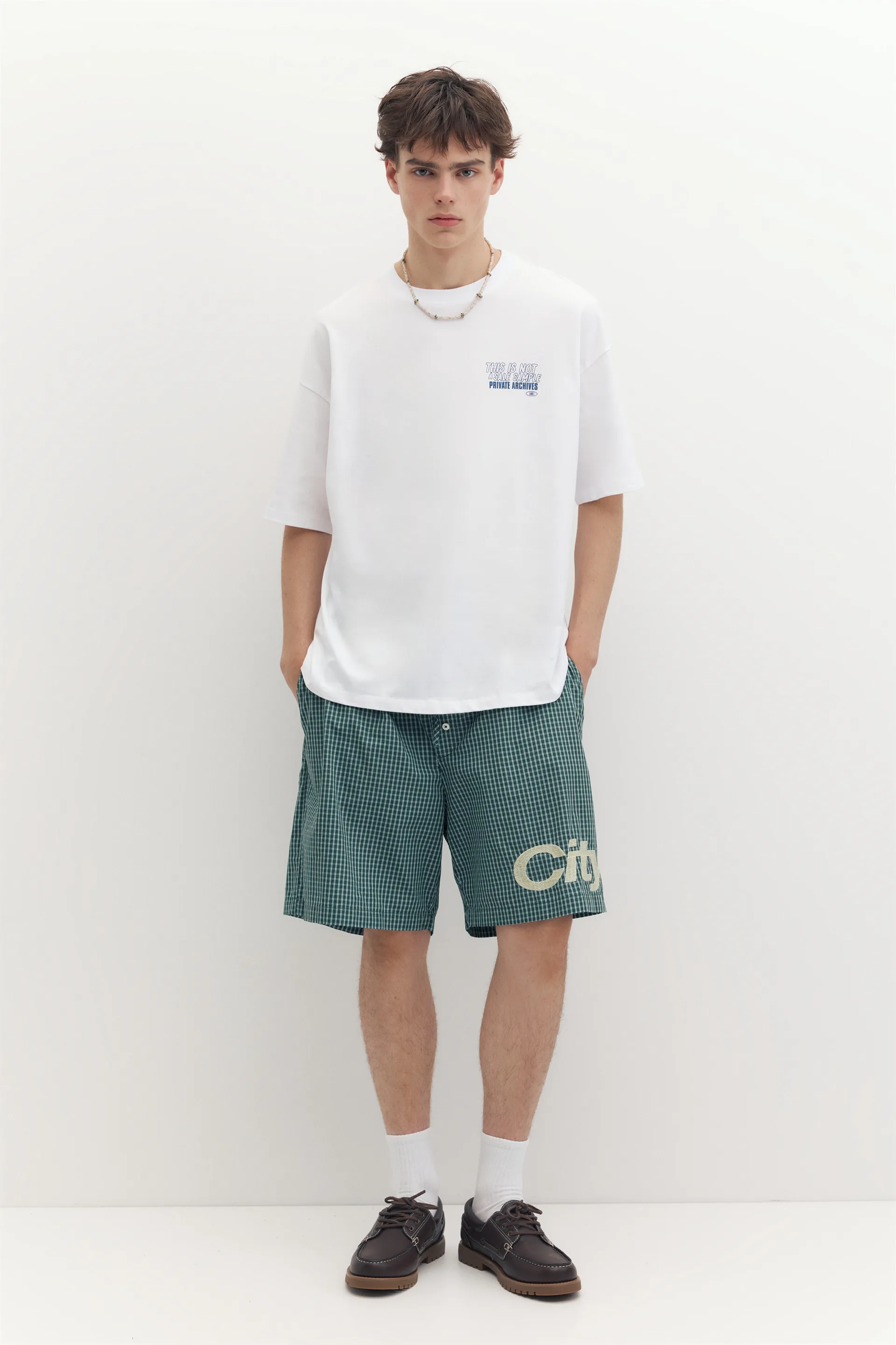 Pull&Bear T-shirt STWD imprimé Private Archives — Blanc