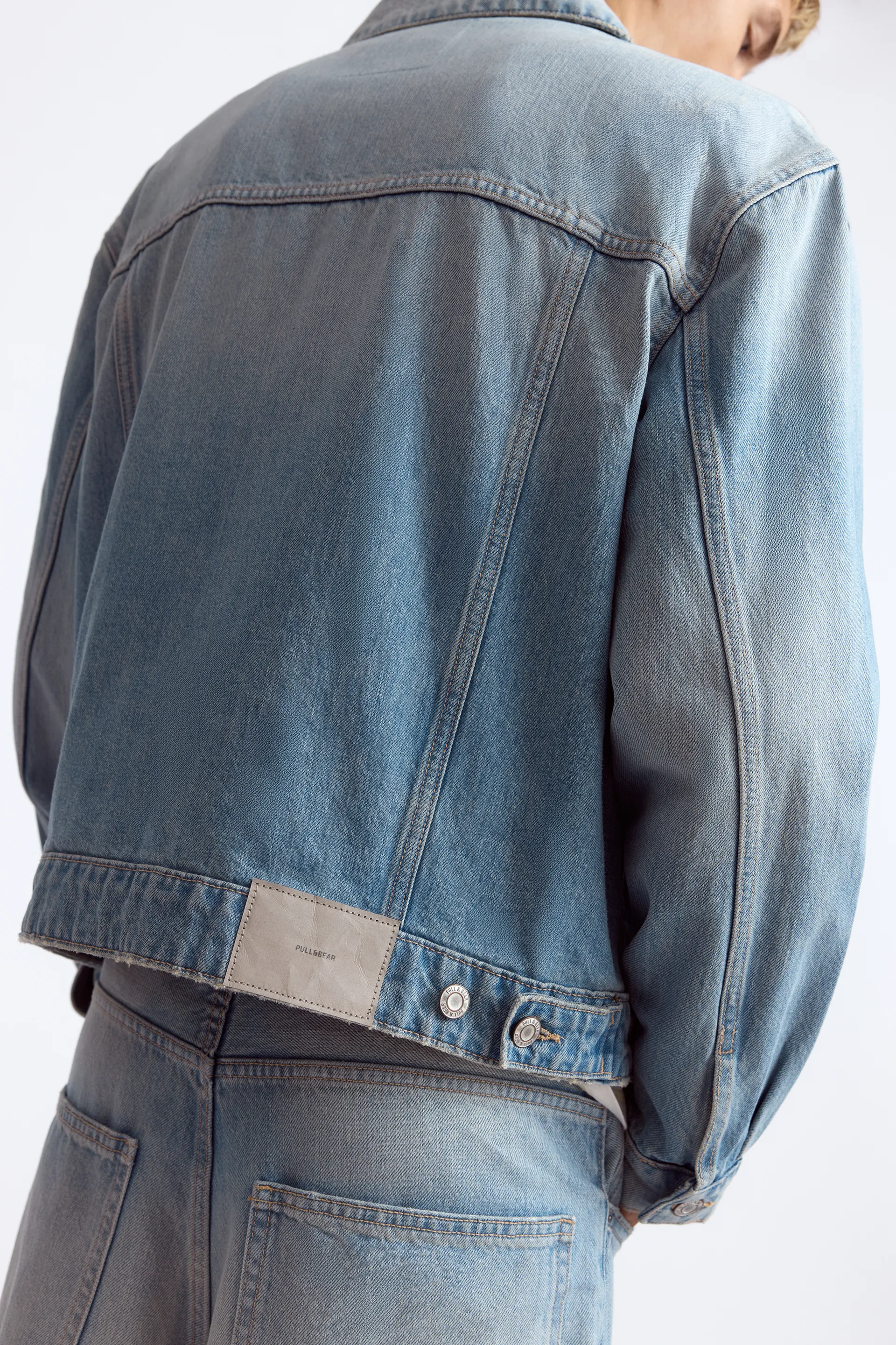 Pull&Bear Veste en jean trucker — Sky Blue
