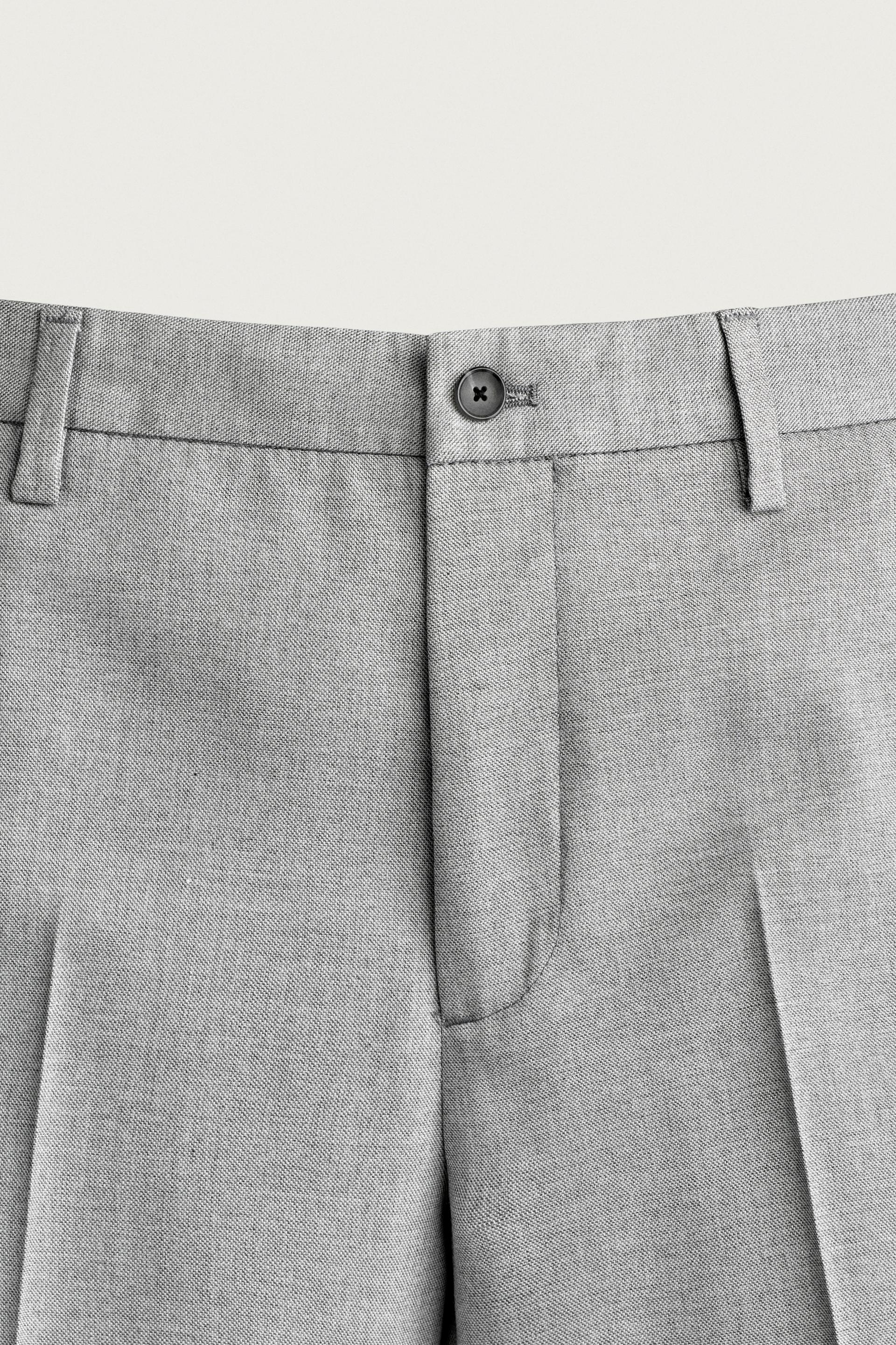 Zara COMFORT SUIT TROUSERS — Grey