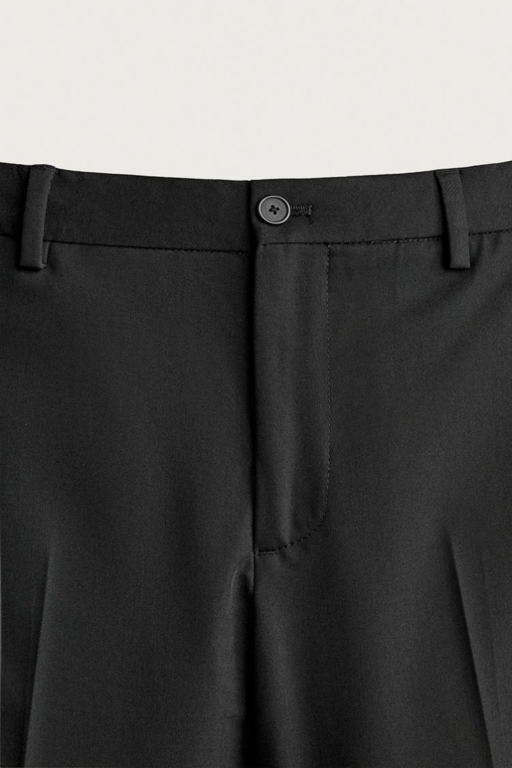 Zara SLIM FIT SUIT PANTS — Black