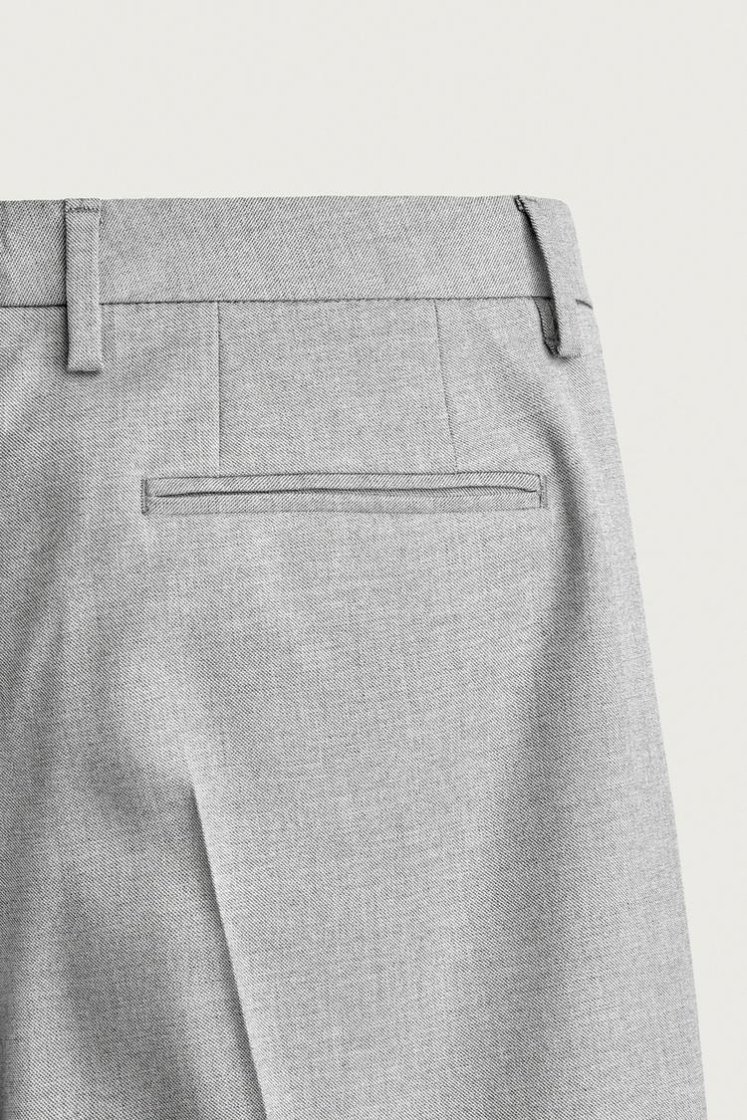 Zara SLIM FIT SUIT PANTS — Grey