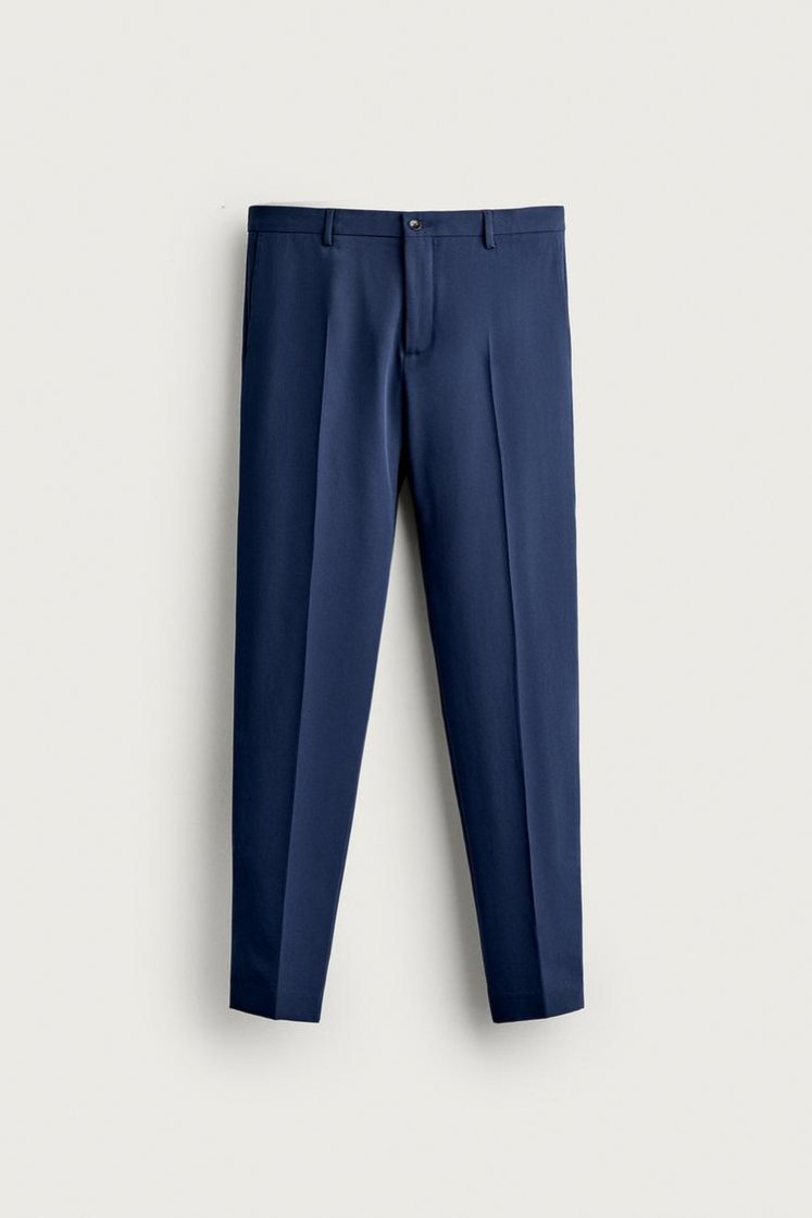 Zara SLIM FIT SUIT PANTS — Midnight