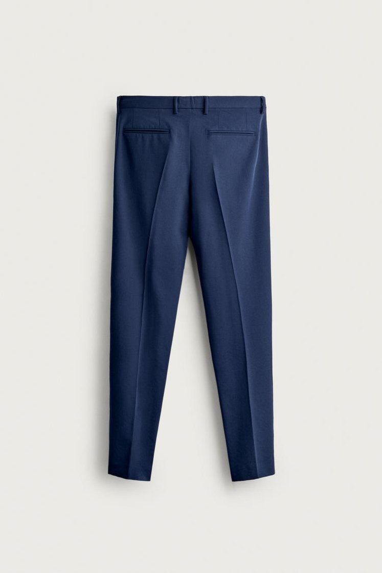 Zara SLIM FIT SUIT PANTS — Midnight