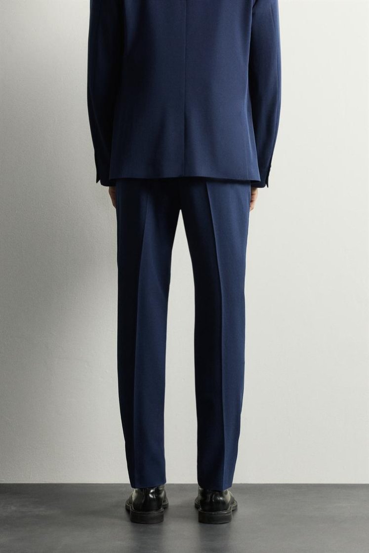 Zara SLIM FIT SUIT PANTS — Midnight