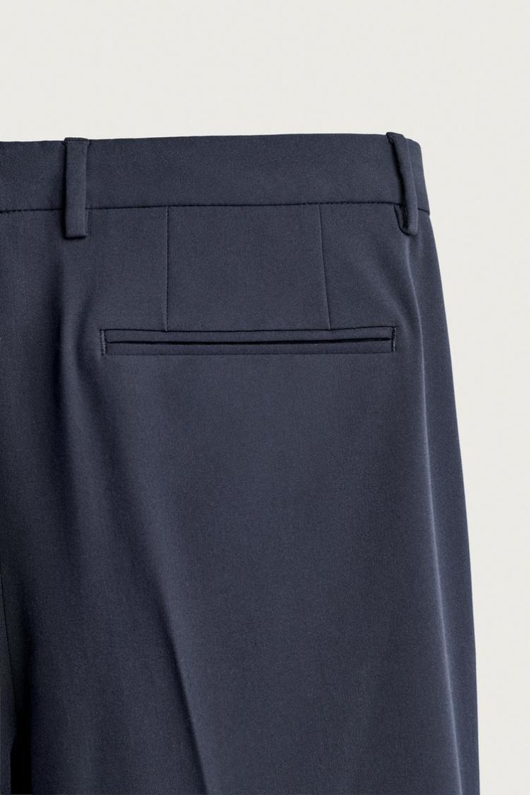 Zara SLIM FIT SUIT PANTS — Navy