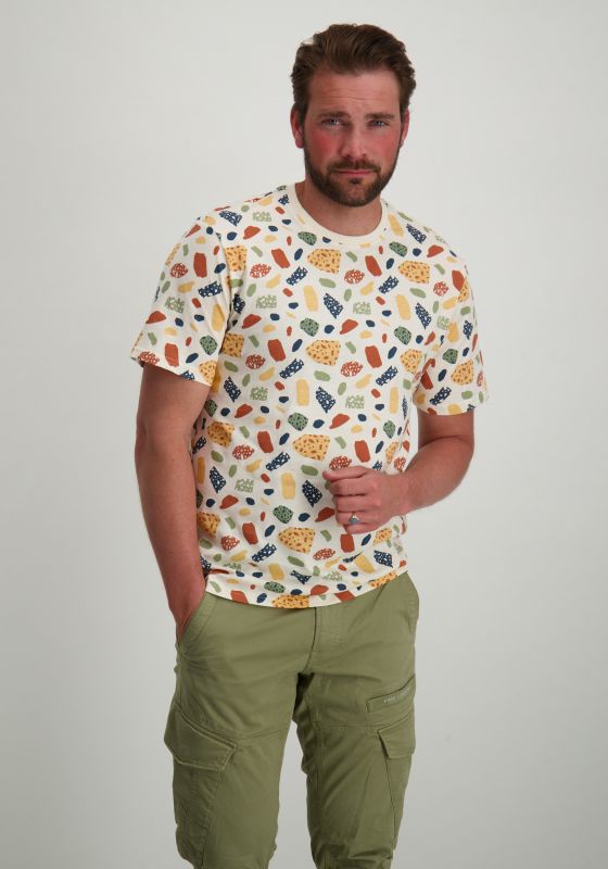 T-shirt Coton Motif Abstrait