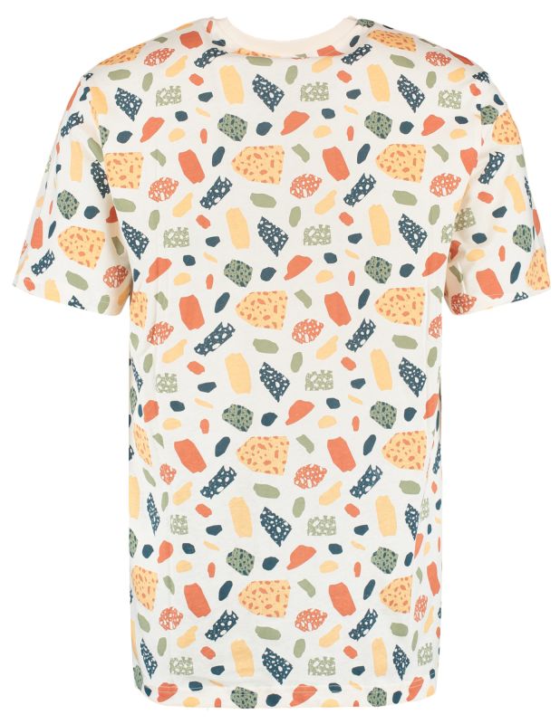 Abstract Pattern Cotton T-Shirt — Cream