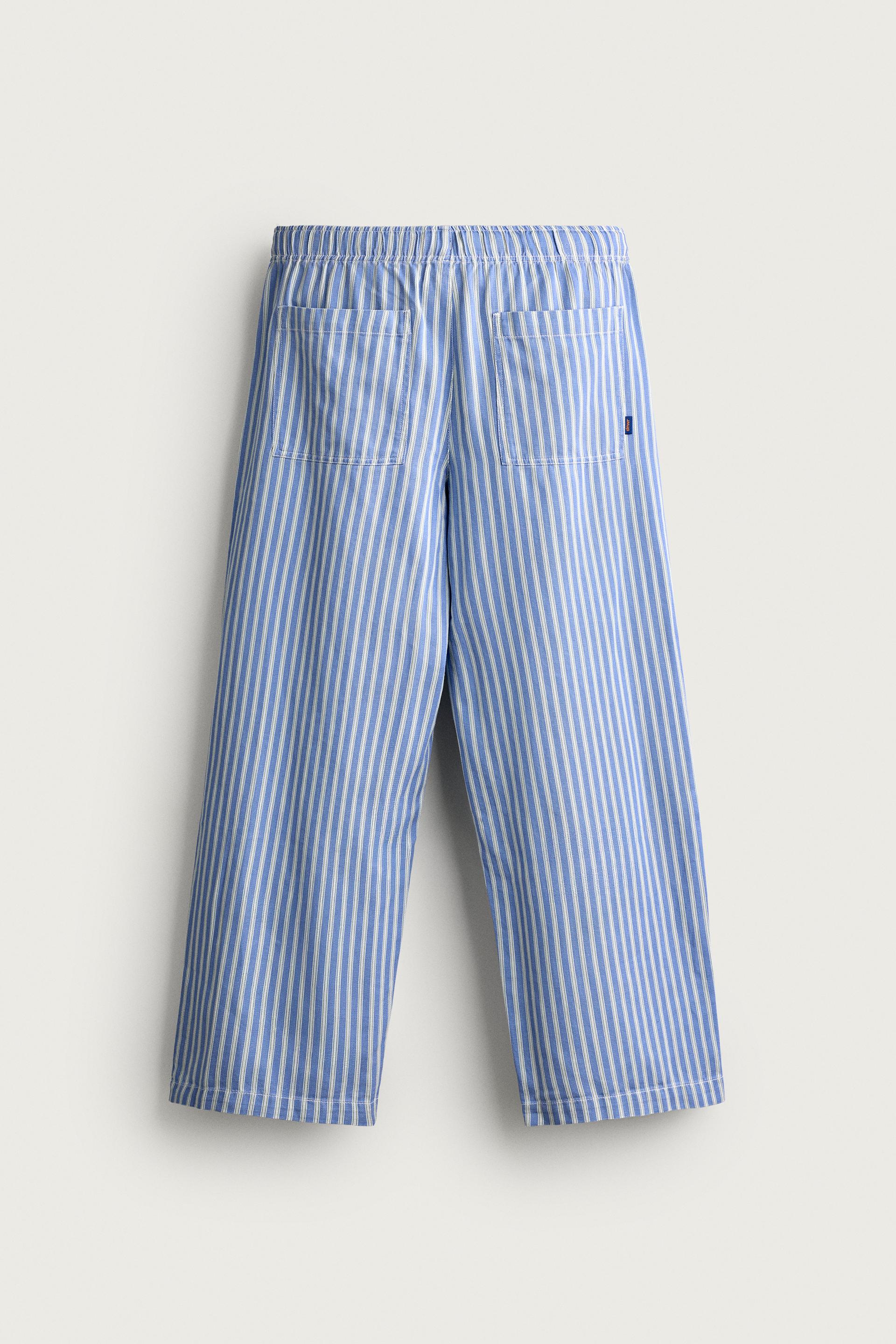 Zara STRIPED BAGGY FIT PANTS — Striped