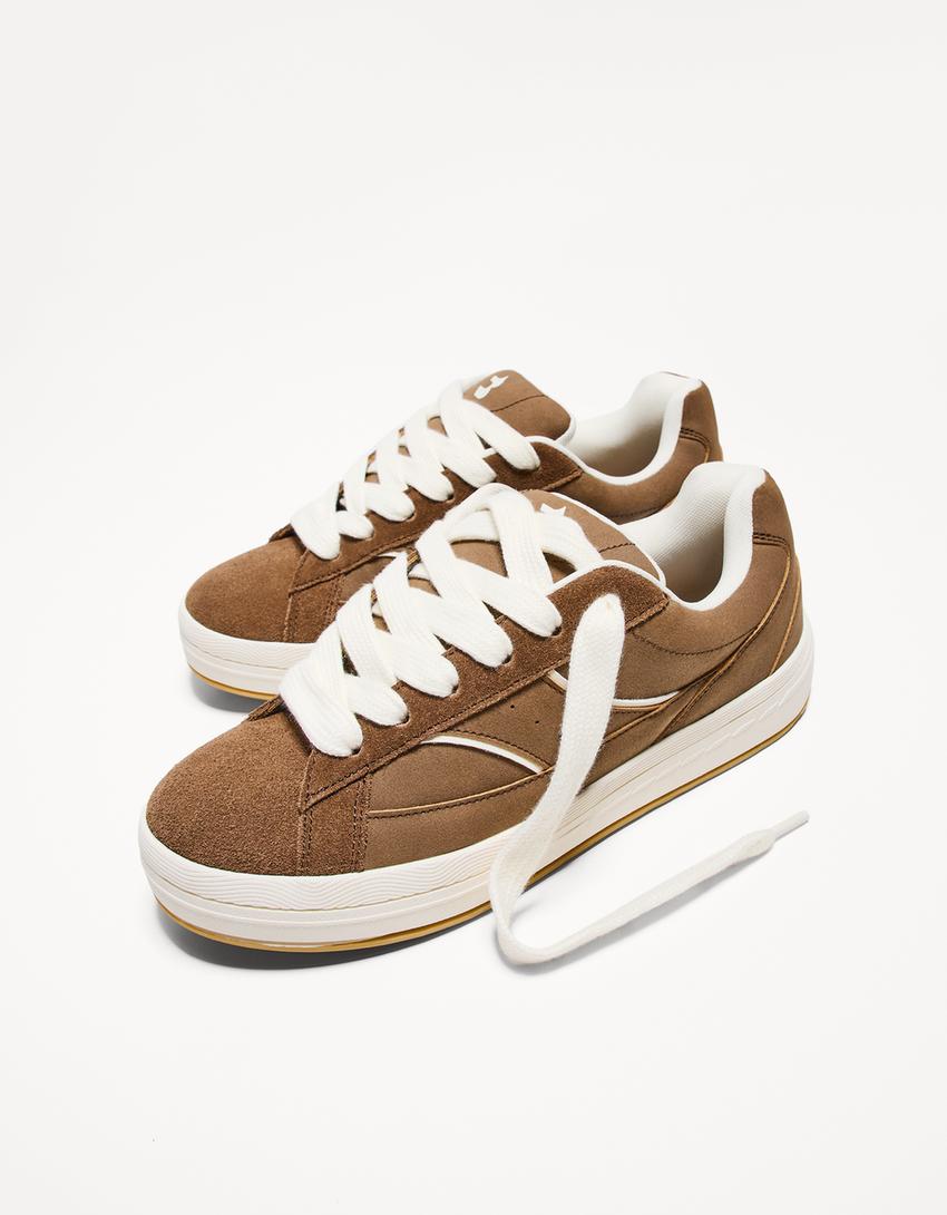 Bershka Street Canvas Low-Tops — white