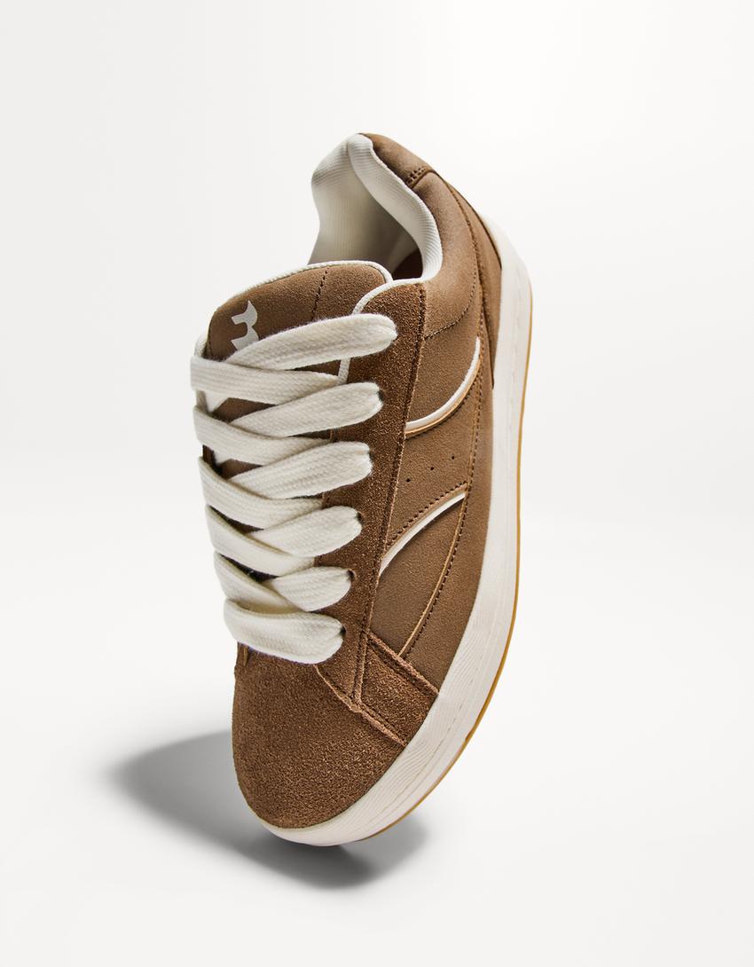 Bershka Street Canvas Low-Tops — white