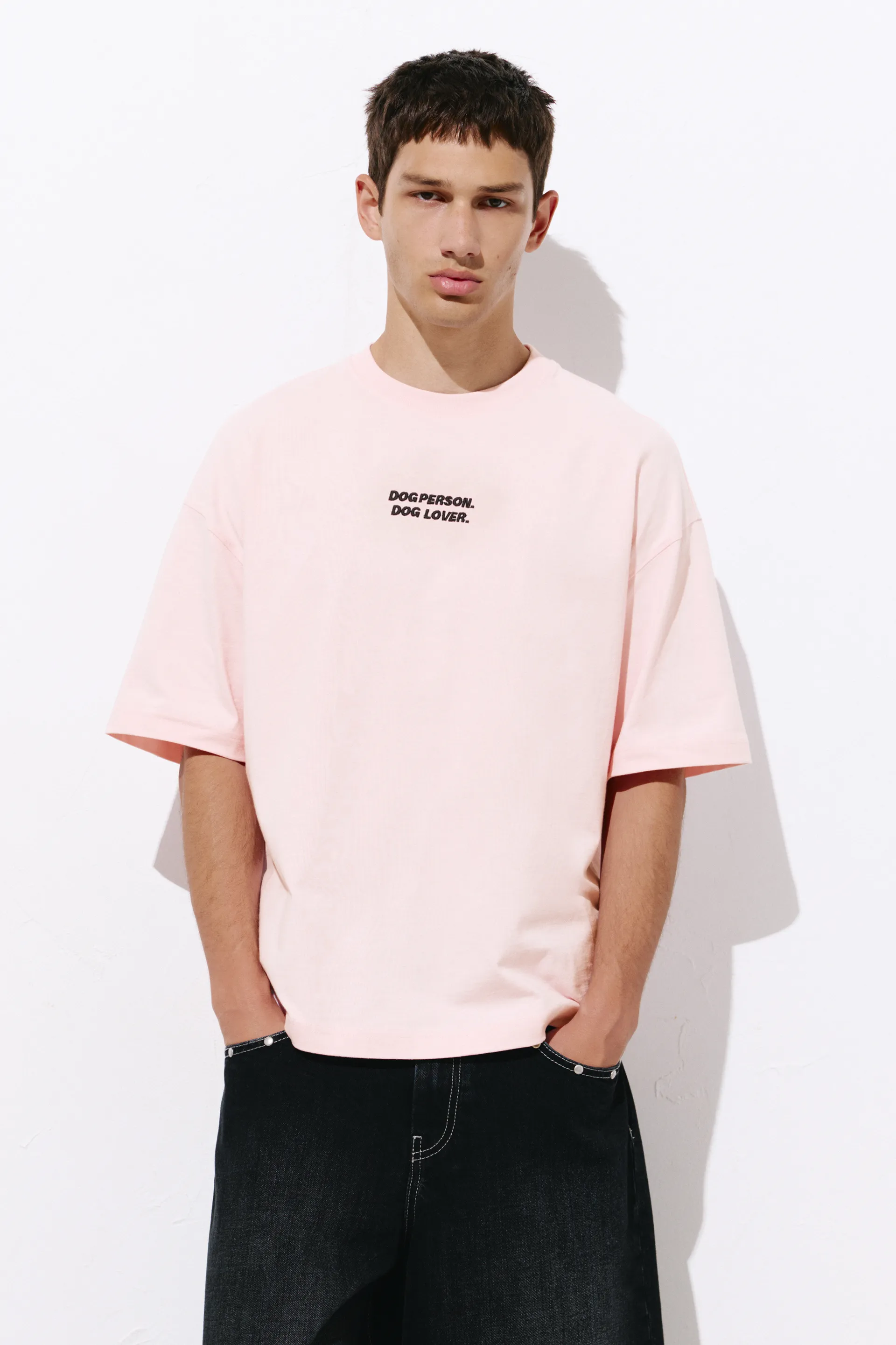 Dog Person graphic T-shirt — Pink