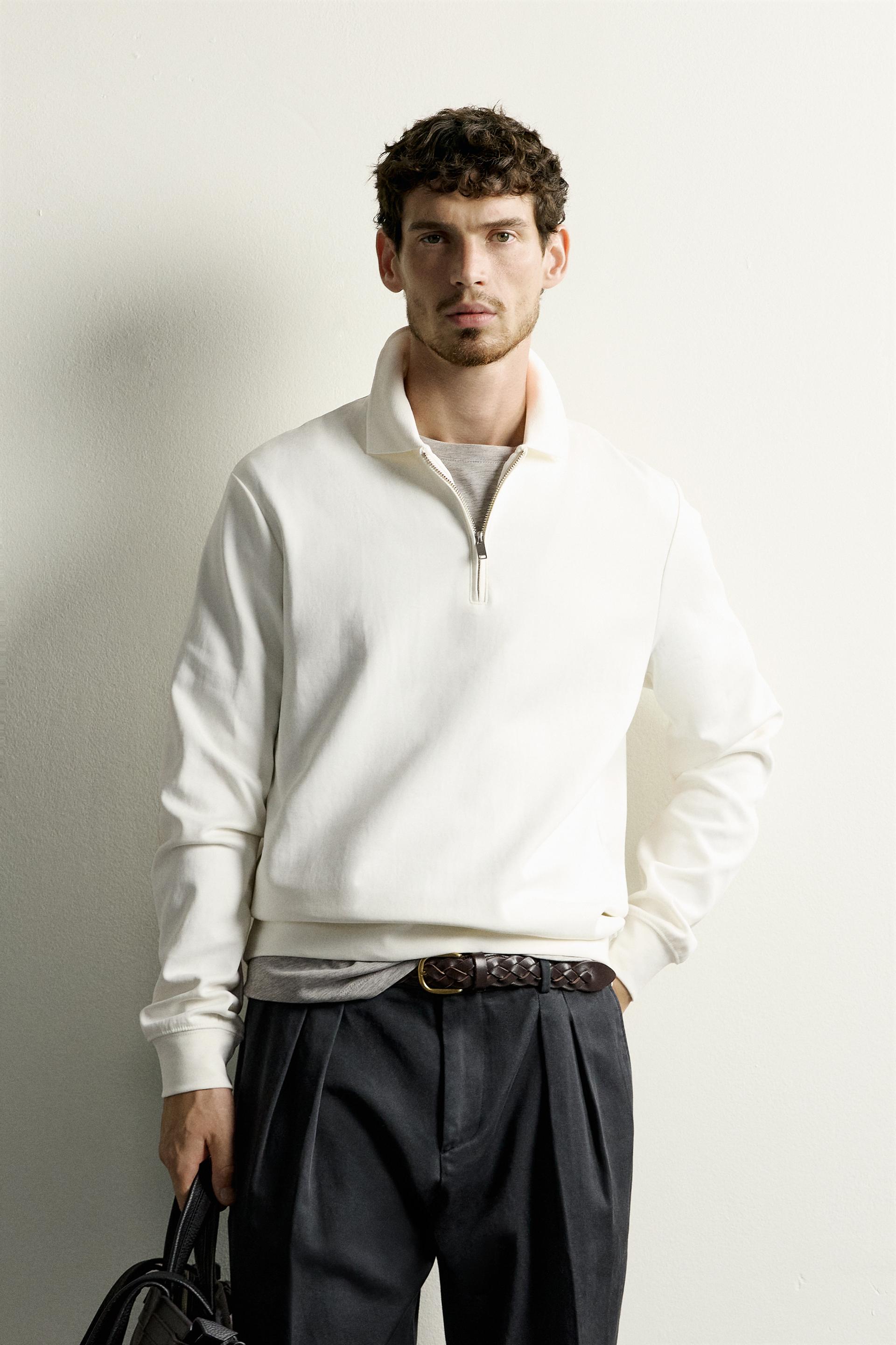 INTERLOCK ZIP POLO SWEATSHIRT