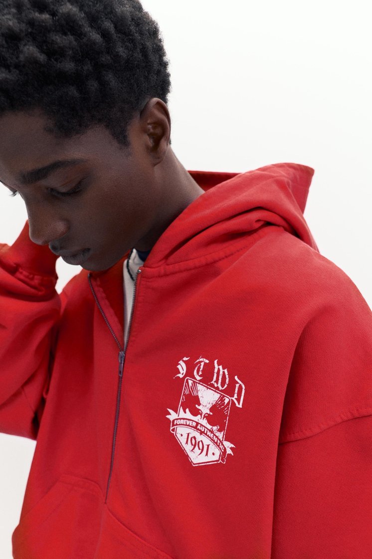 Pull&Bear STWD Graphic Zip Hoodie