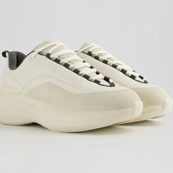 Chunky Sole Mesh Sneakers — Ivory