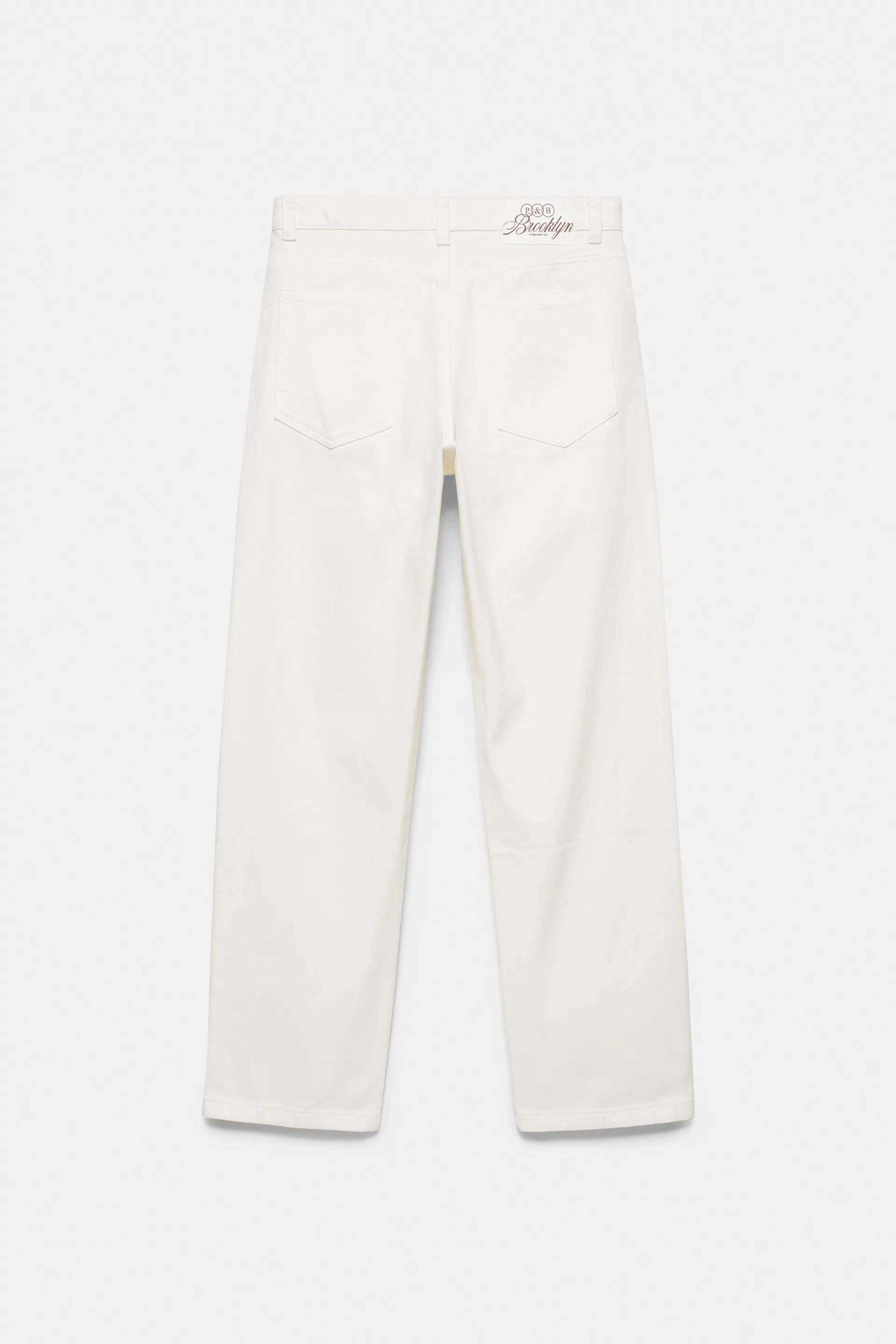 Pull&Bear Pantalon droit — White