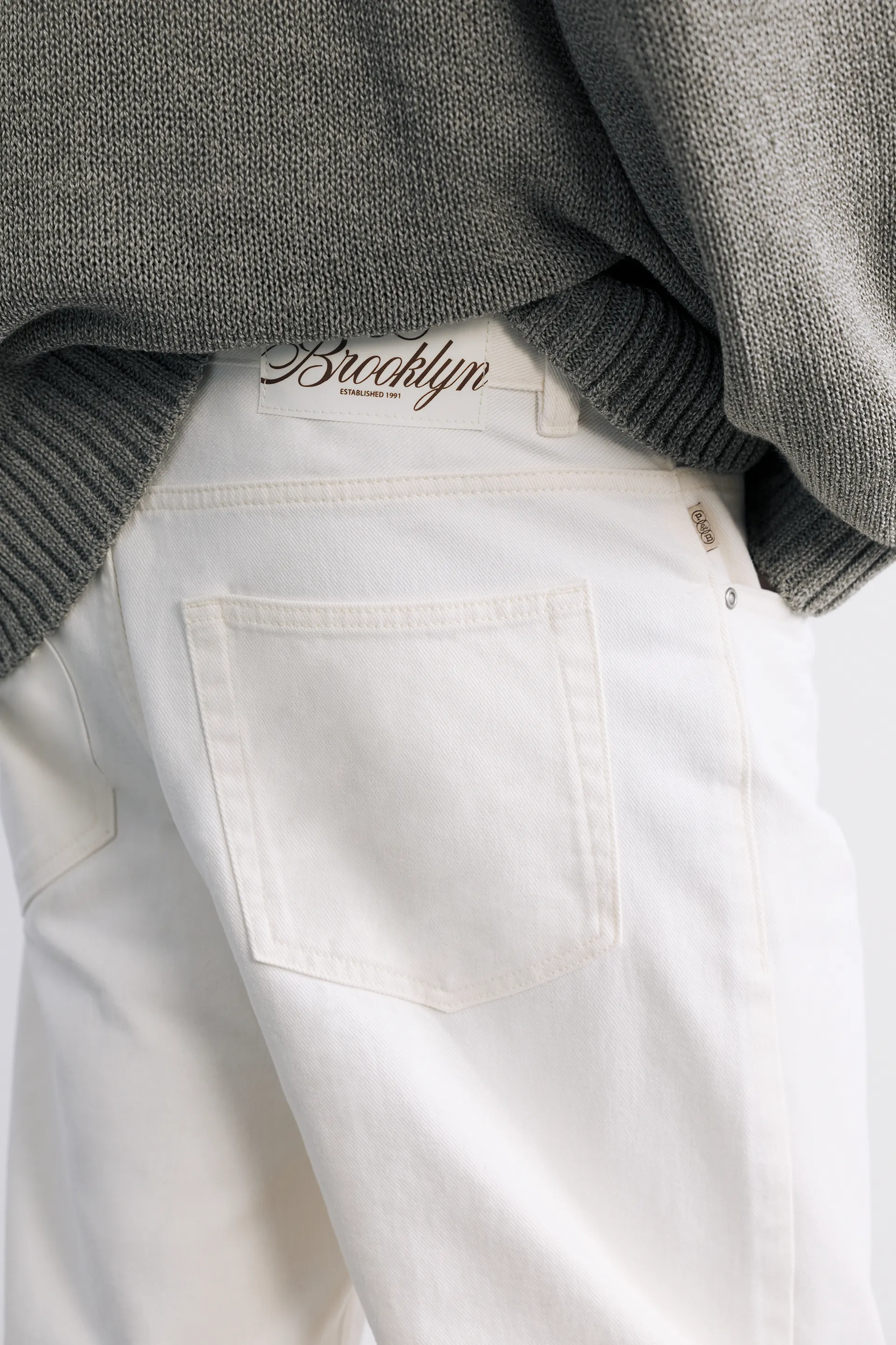 Pull&Bear Pantalon droit — White