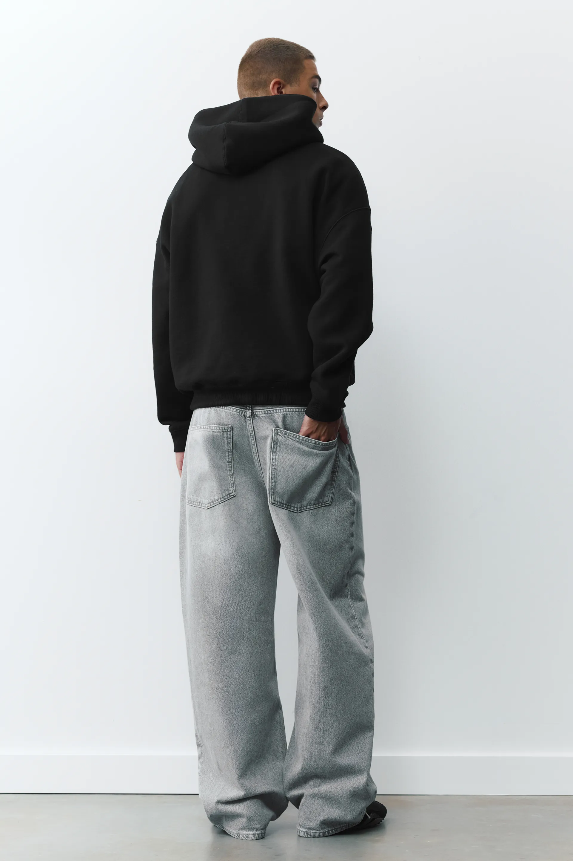 Pull&Bear Sweat boxy à capuche — Noir