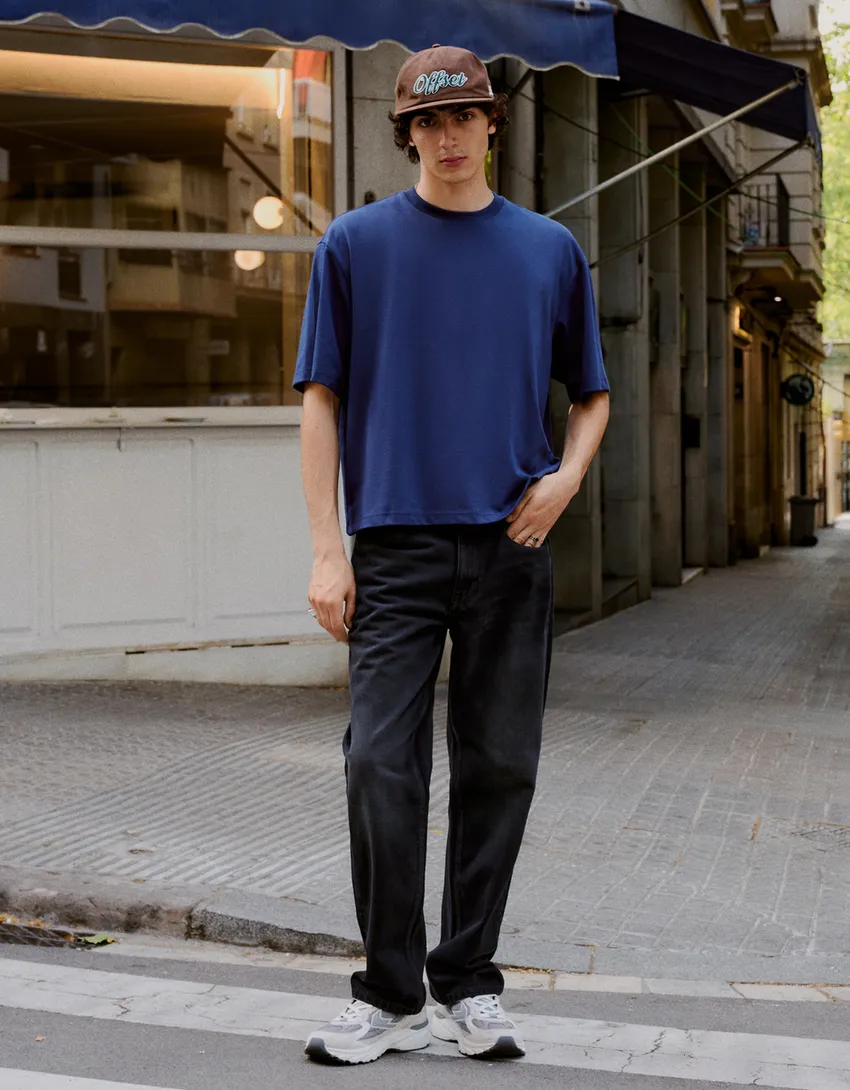 Bershka Jean straight fit — Noir