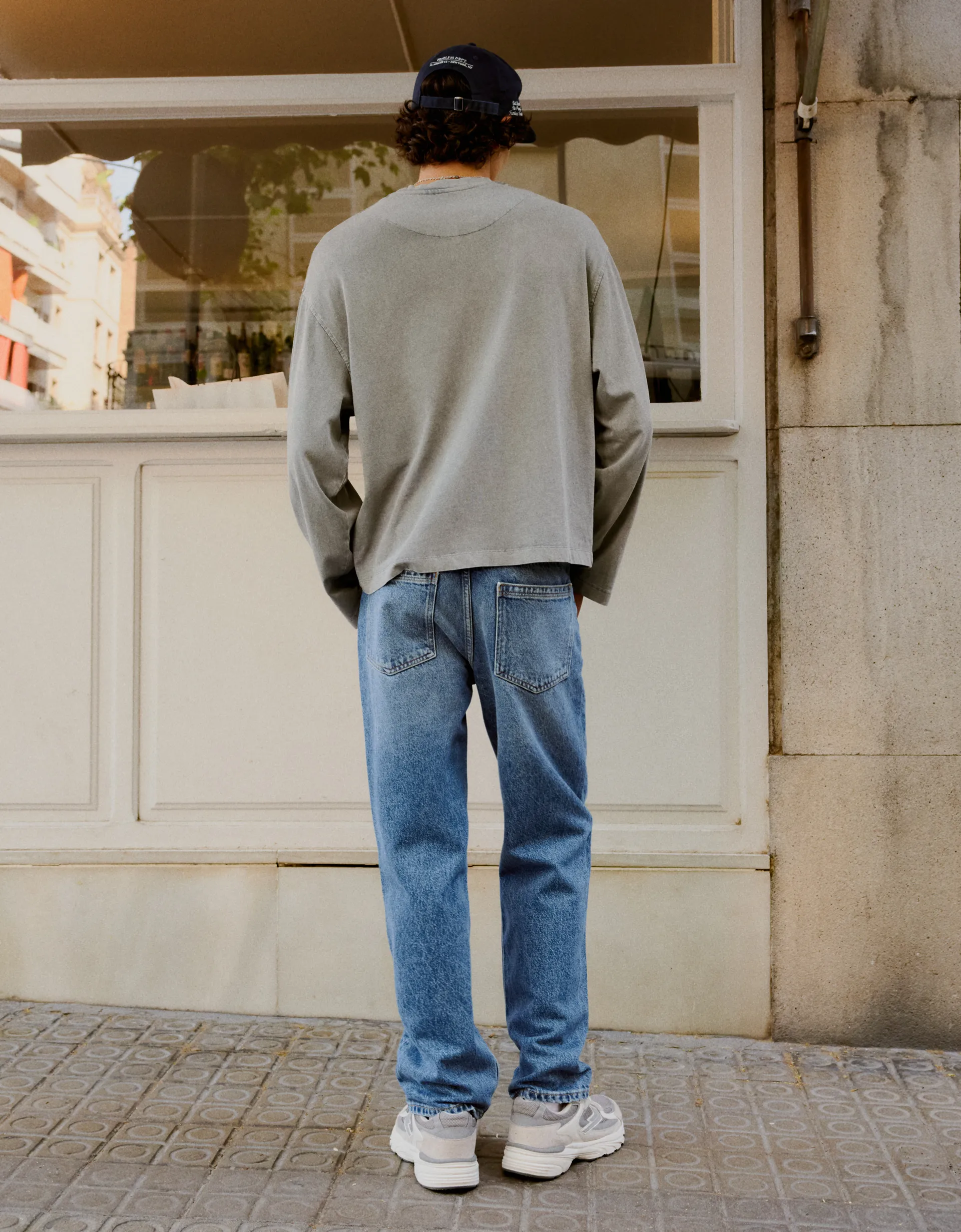 Bershka Jean straight fit — Bleu