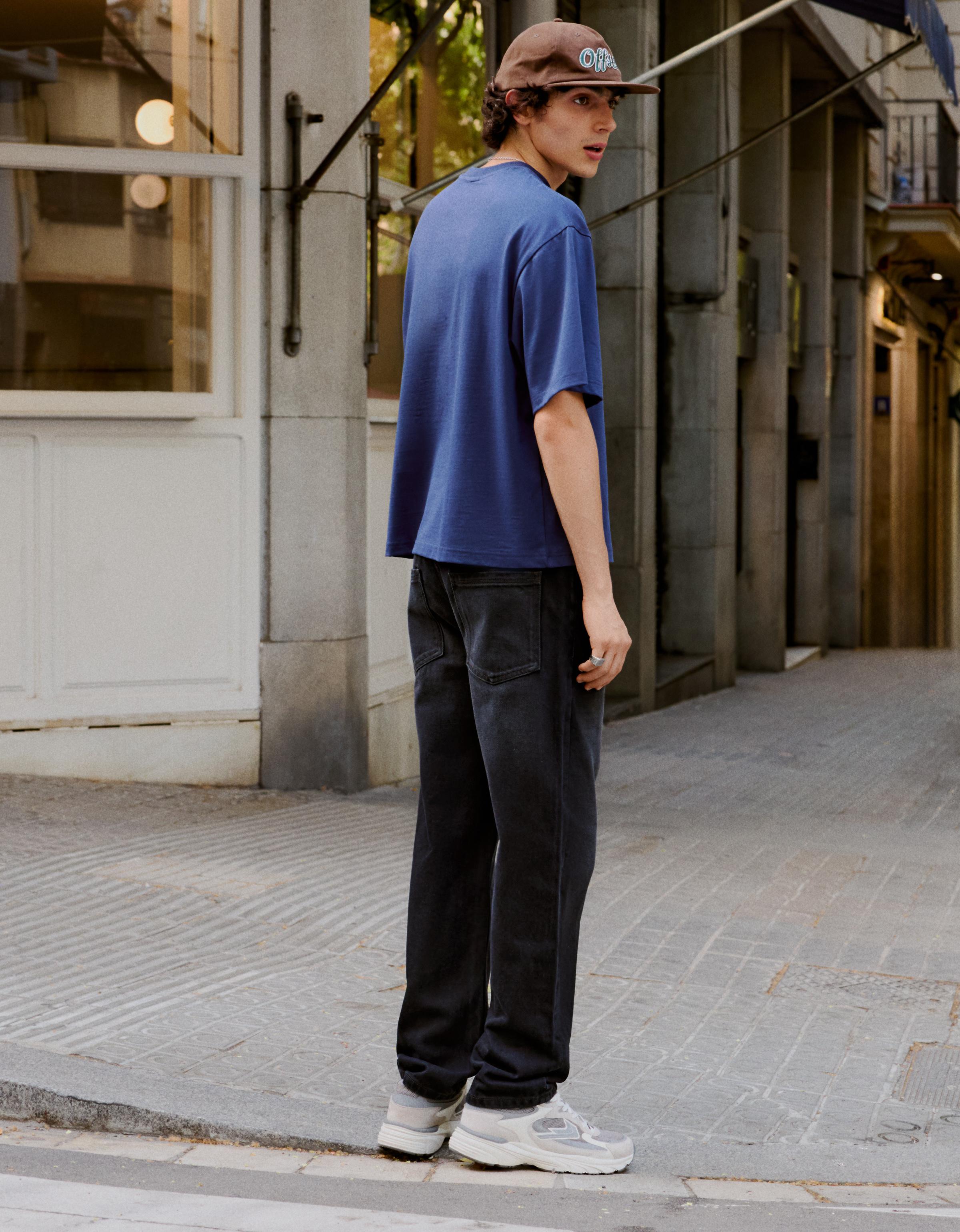 Bershka Jean straight fit — Noir