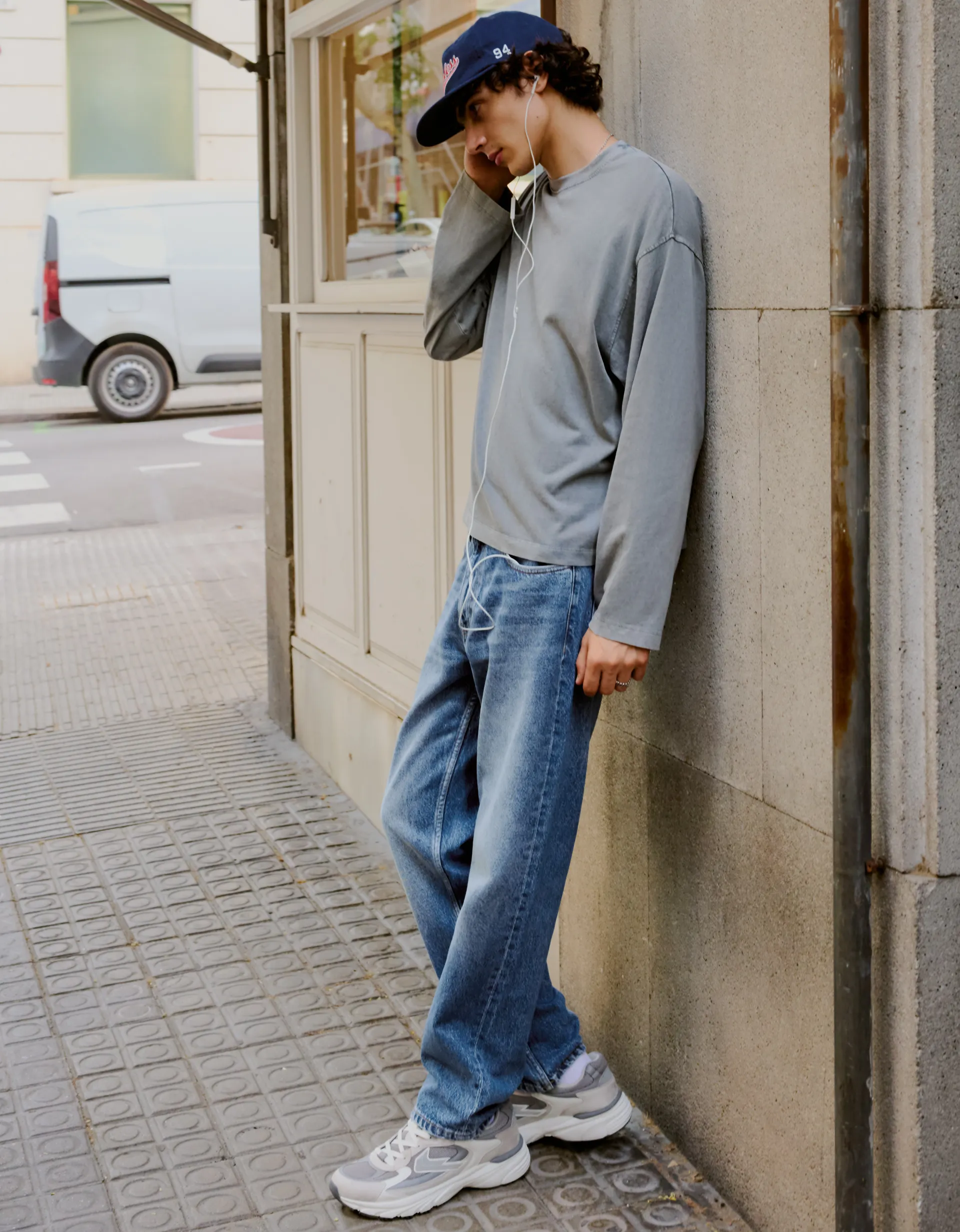 Bershka Jean straight fit — Bleu