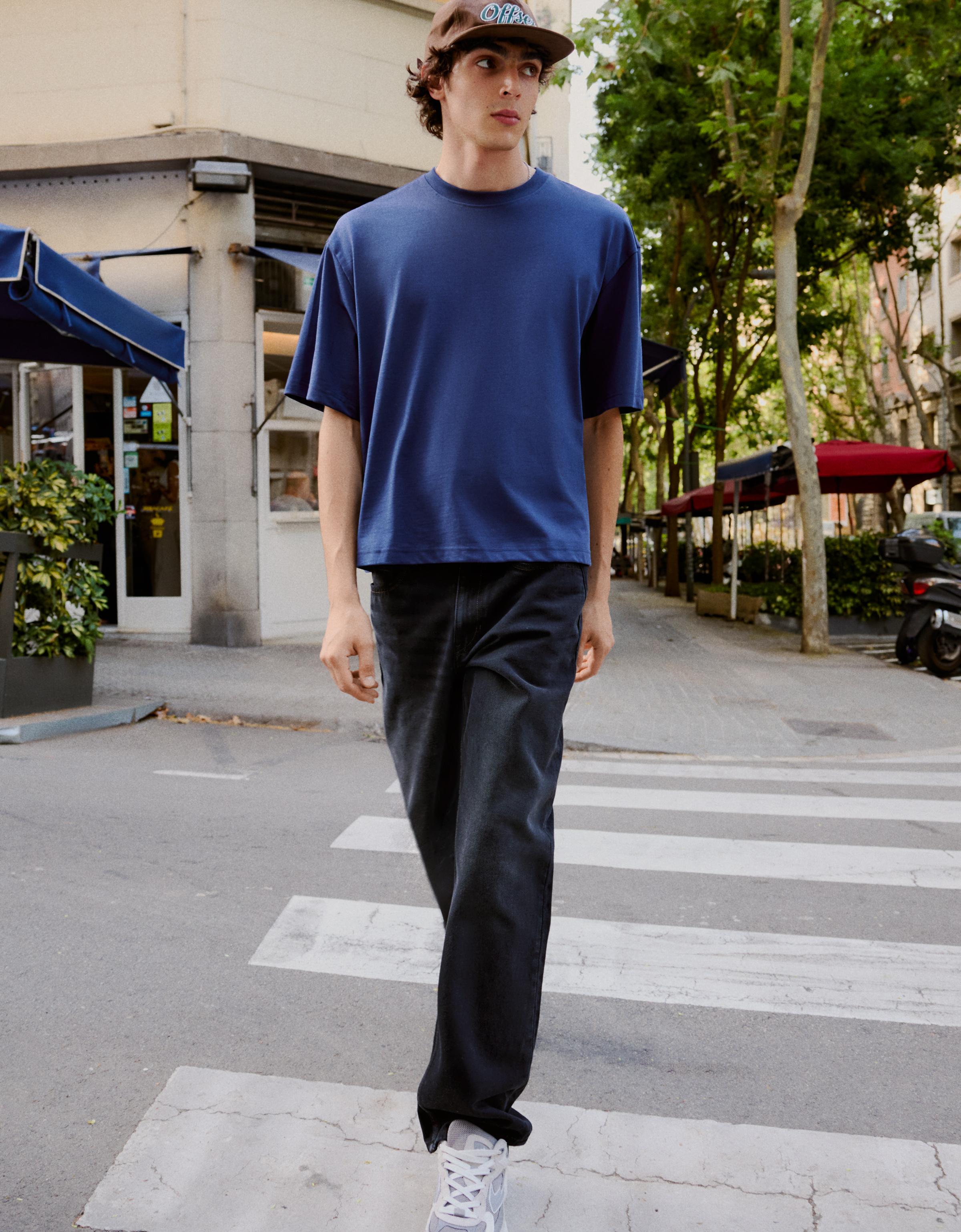 Bershka Jean straight fit — Noir