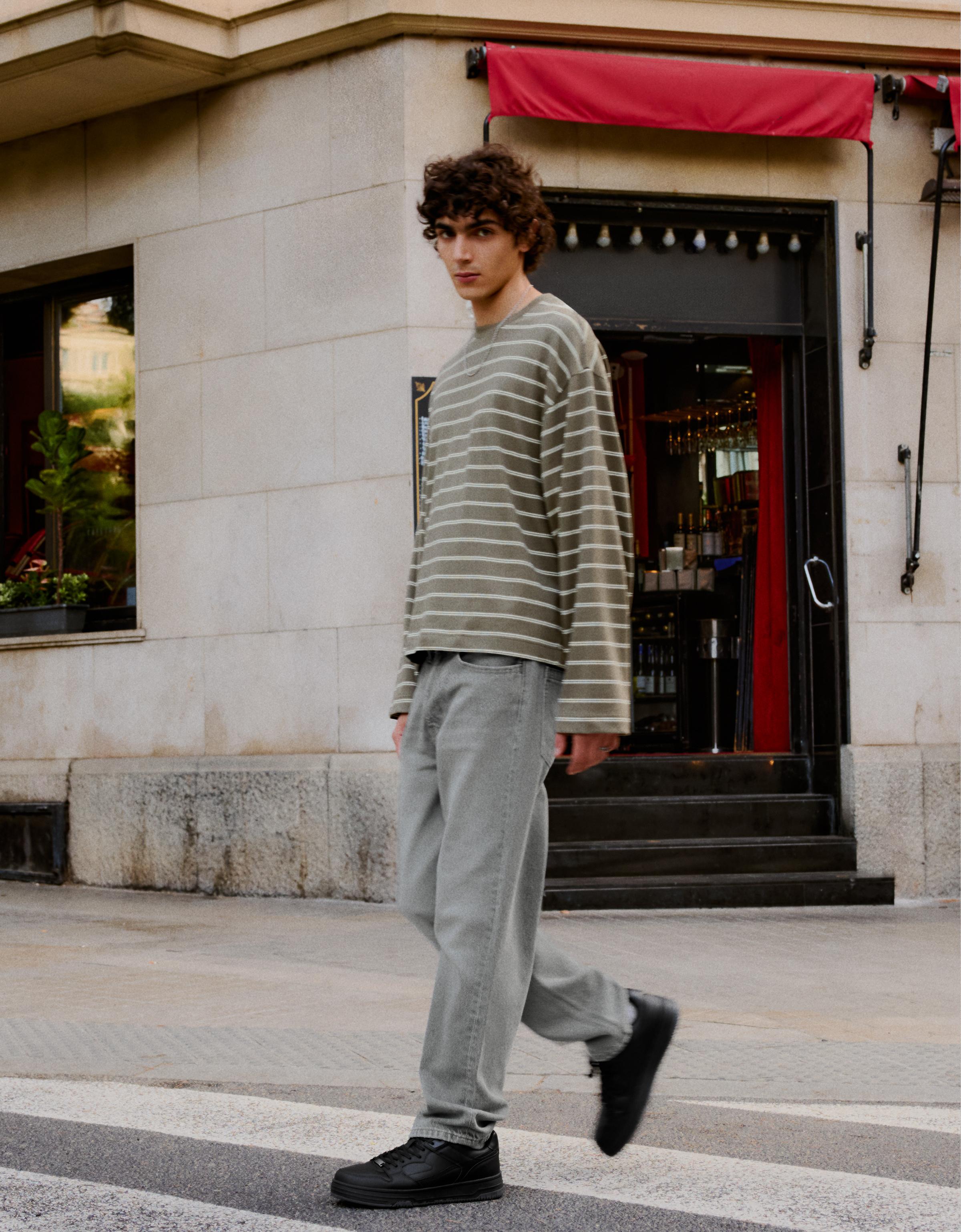 Bershka Jean straight fit — Gris
