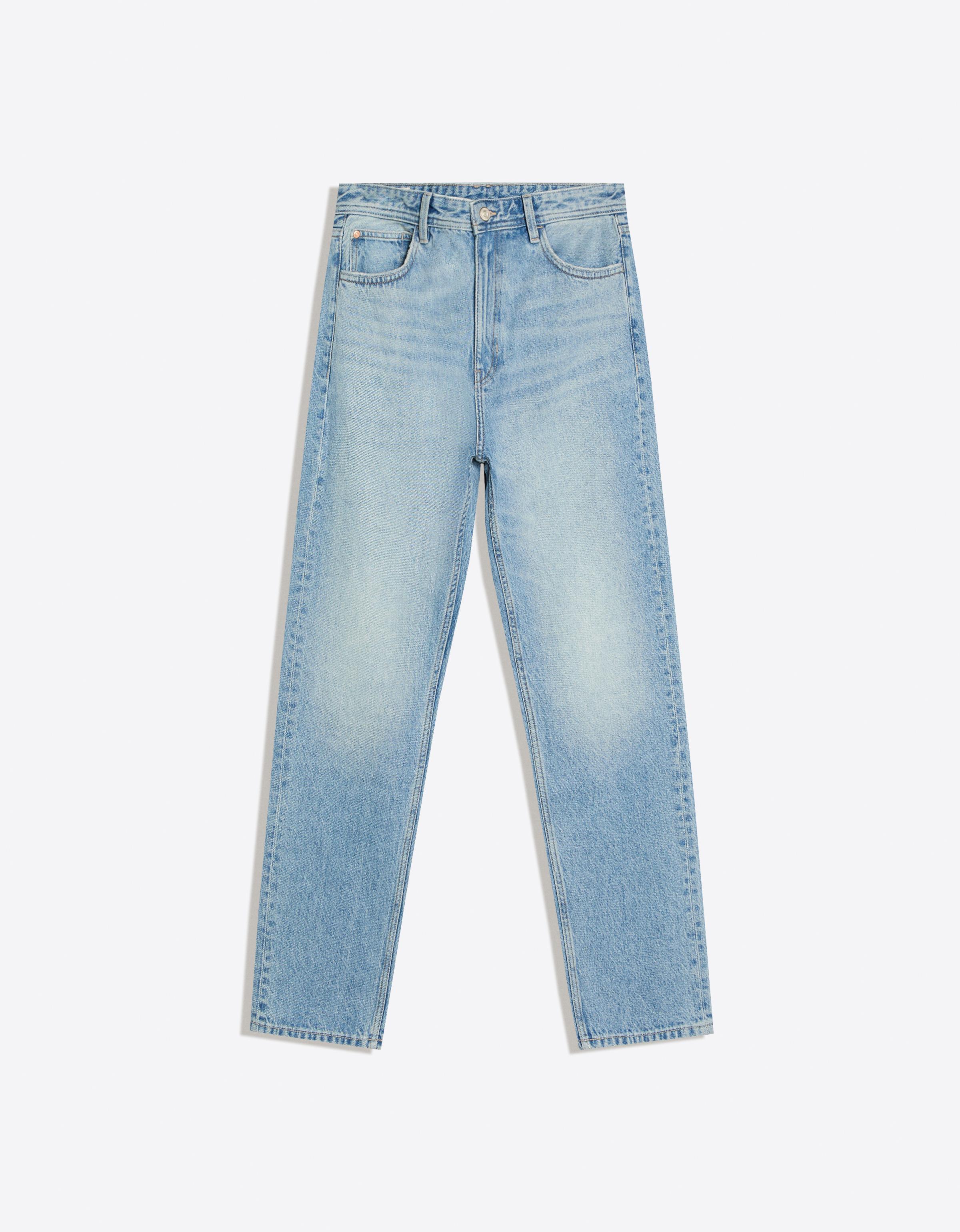 Bershka Jean straight fit — Bleu lavé